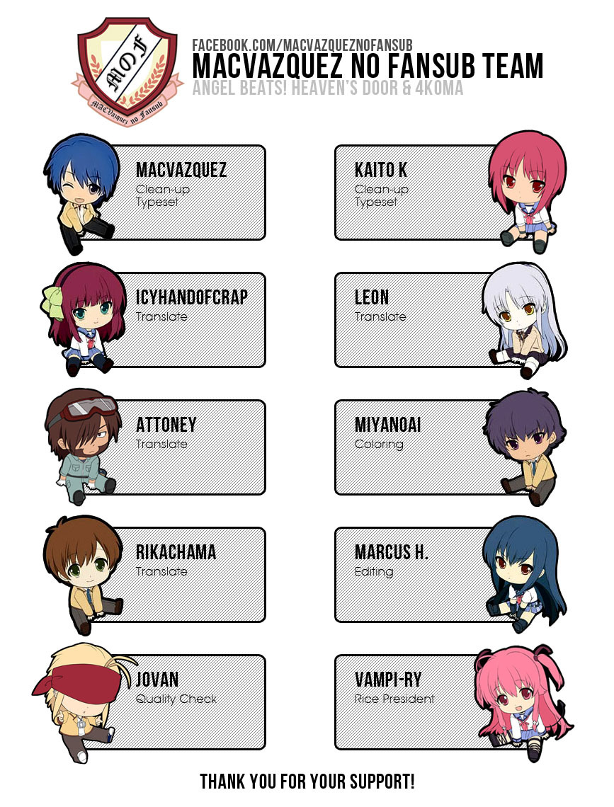 Angel Beats! the 4-Koma - Bokura no Sensen Koushinkyoku Chapter 6 page 9 - Chapter 6: Special Training for Everyone ♪