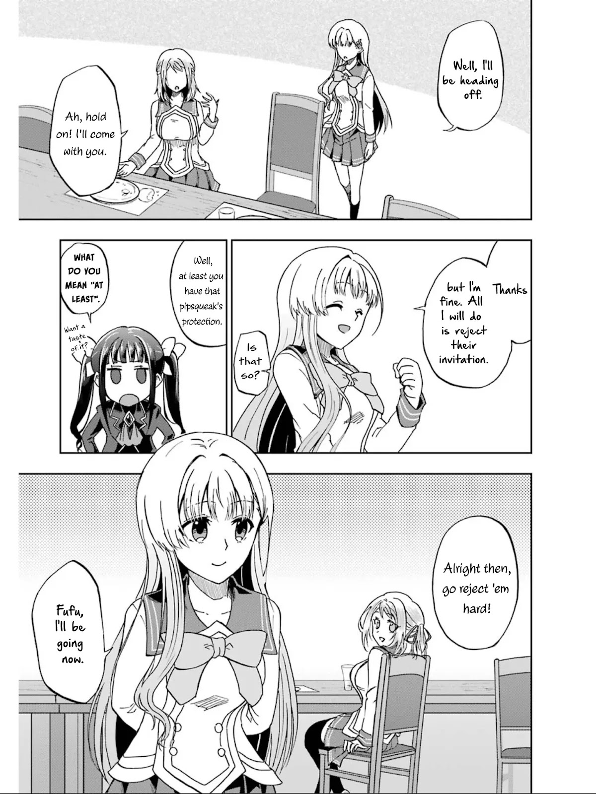 Ankoku Kishi no Ore desu Ga Saikyou no Seikishi wo Mezashimasu Chapter 16 page 12 - Chapter 16: The Student Council's Top 3