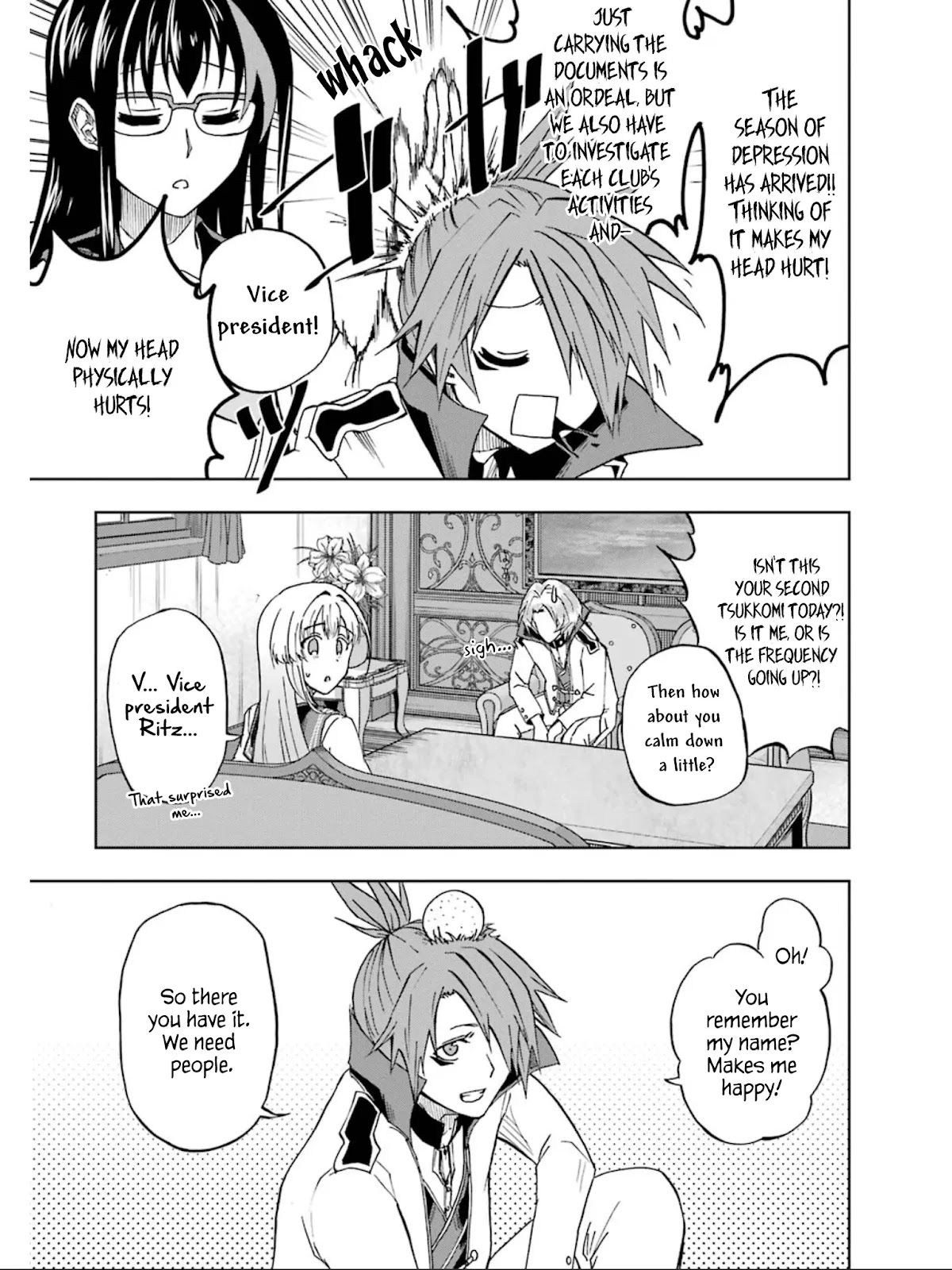 Ankoku Kishi no Ore desu Ga Saikyou no Seikishi wo Mezashimasu Chapter 16 page 18 - Chapter 16: The Student Council's Top 3