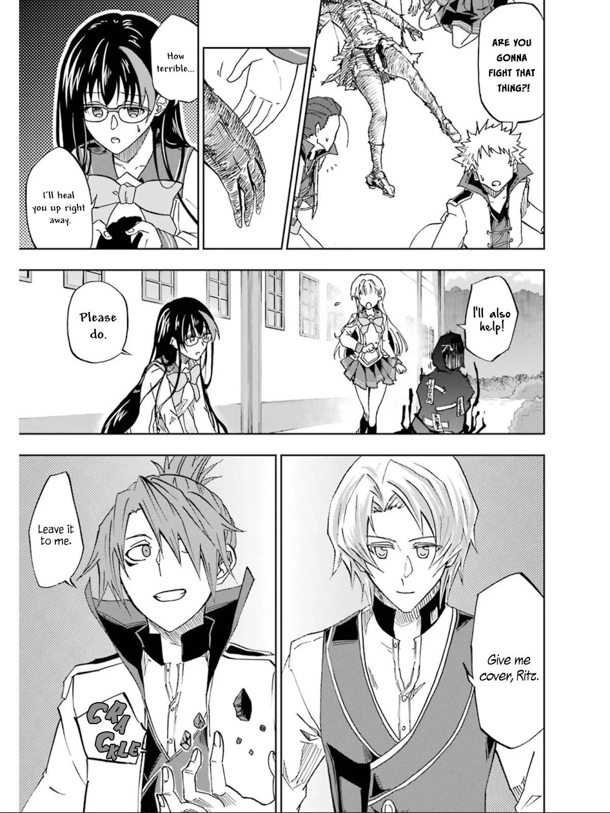 Ankoku Kishi no Ore desu Ga Saikyou no Seikishi wo Mezashimasu Chapter 16 page 28 - Chapter 16: The Student Council's Top 3