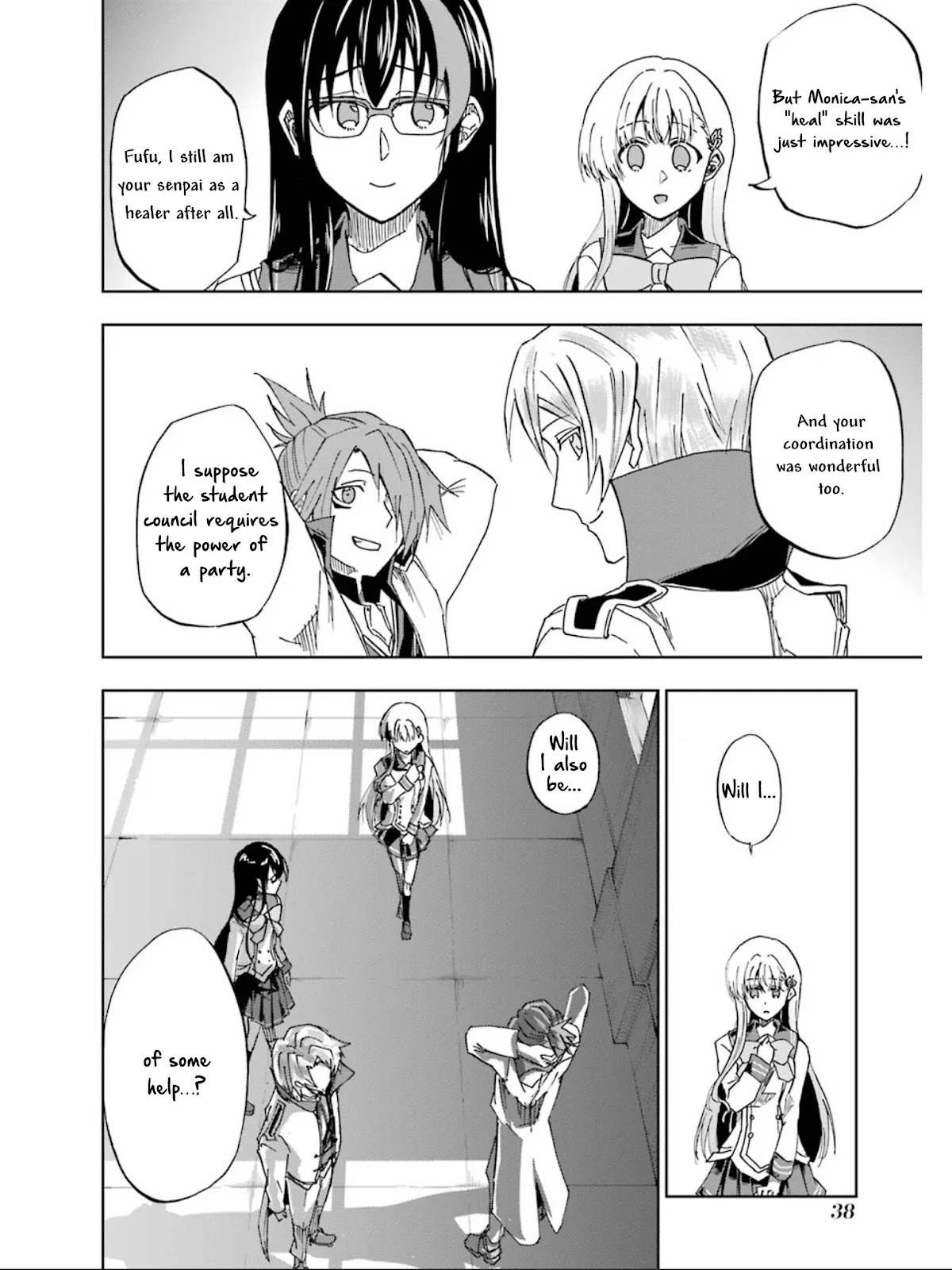 Ankoku Kishi no Ore desu Ga Saikyou no Seikishi wo Mezashimasu Chapter 16 page 39 - Chapter 16: The Student Council's Top 3