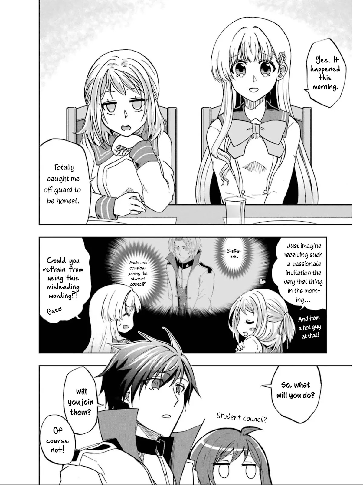 Ankoku Kishi no Ore desu Ga Saikyou no Seikishi wo Mezashimasu Chapter 16 page 5 - Chapter 16: The Student Council's Top 3