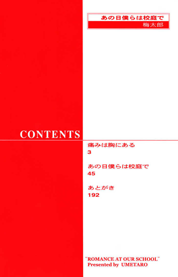 Ano Hi Bokura wa Koutei de Chapter 1 page 5 - Chapter 1 : There's a Pain in My Chest