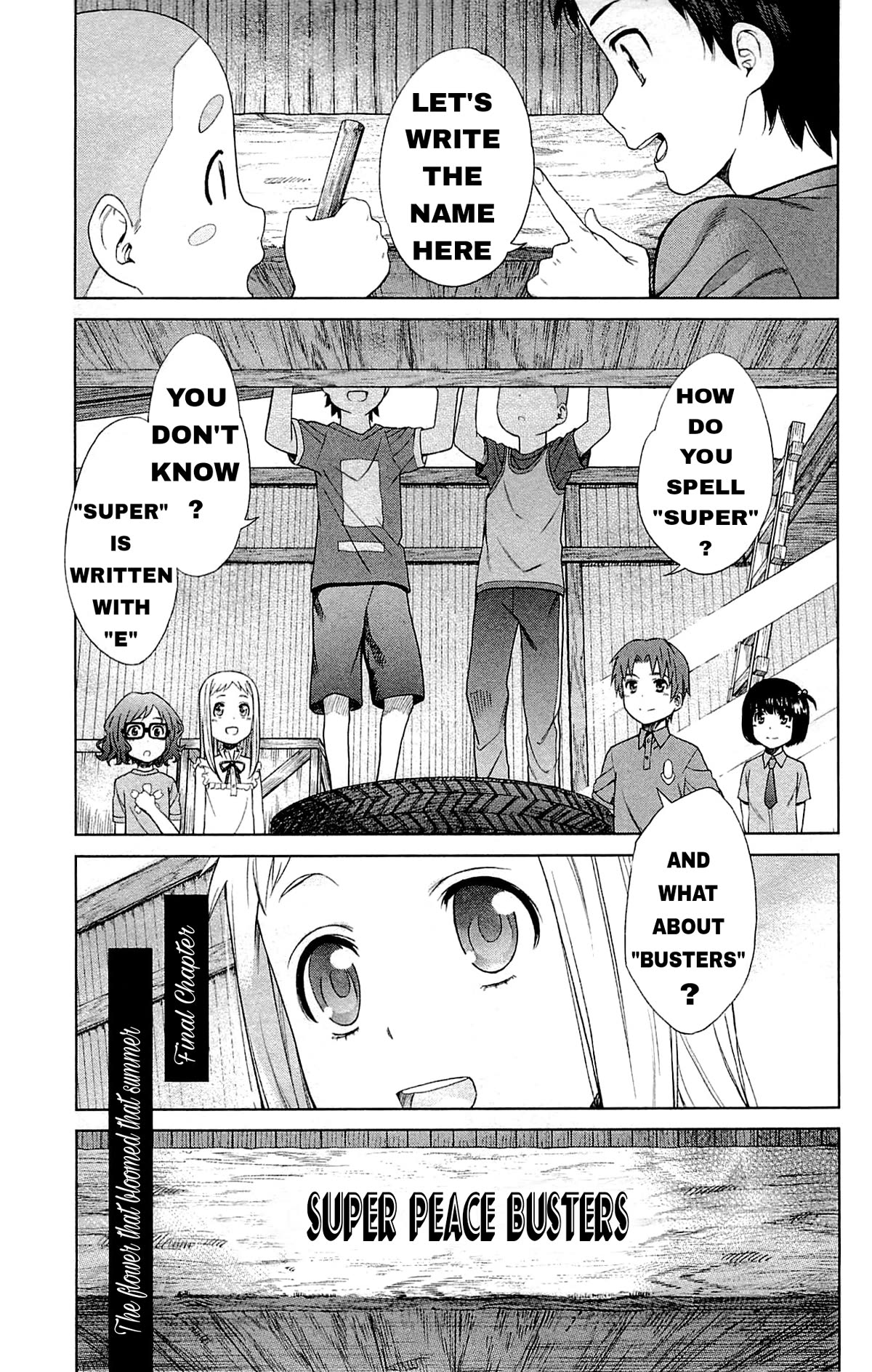 Ano Hi Mita Hana no Namae o Bokutachi wa Mada Shiranai. Chapter 13 page 1 - Chapter 13: The Flower that Bloomed that Summer [END]