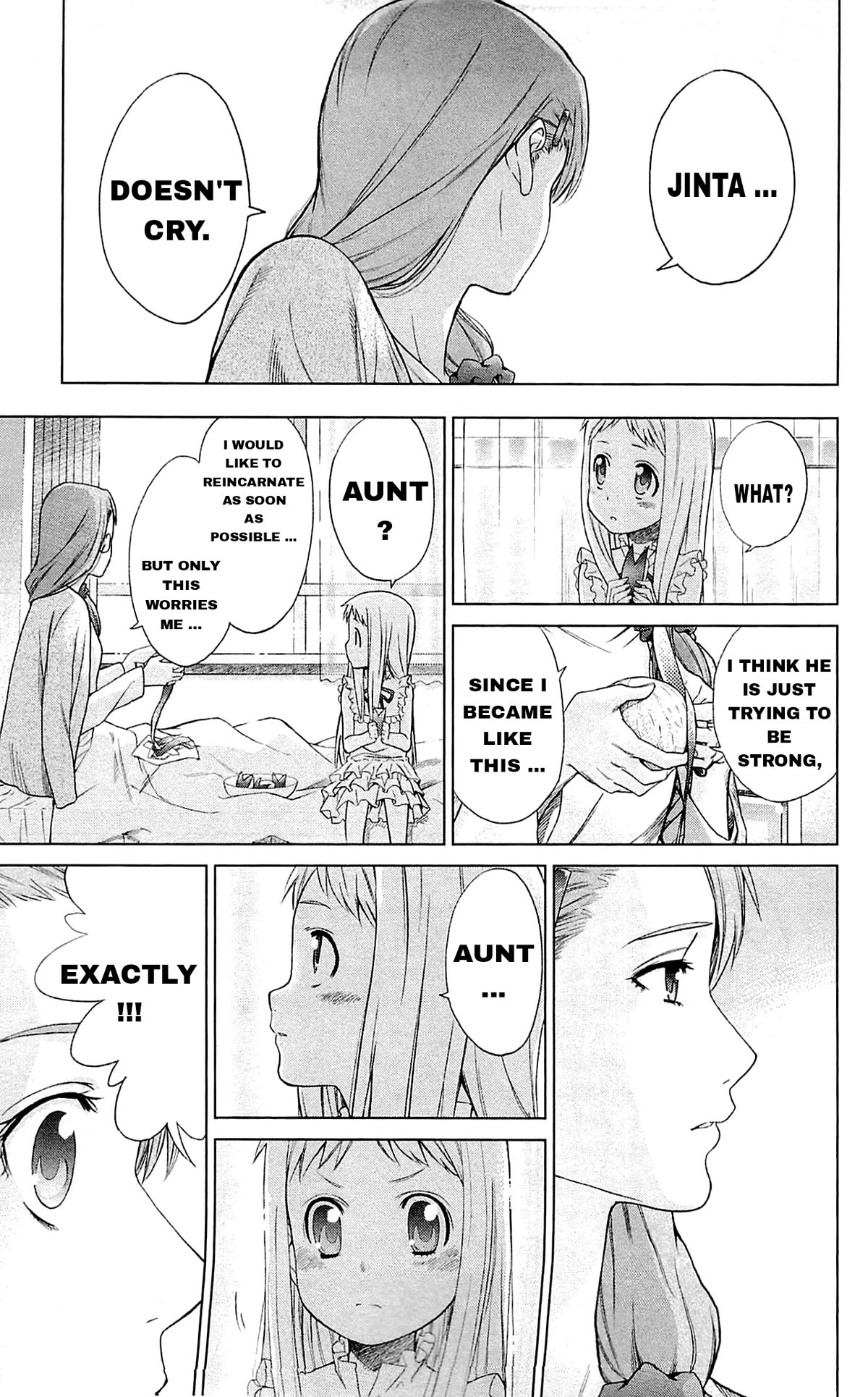 Ano Hi Mita Hana no Namae o Bokutachi wa Mada Shiranai. Chapter 13 page 3 - Chapter 13: The Flower that Bloomed that Summer [END]