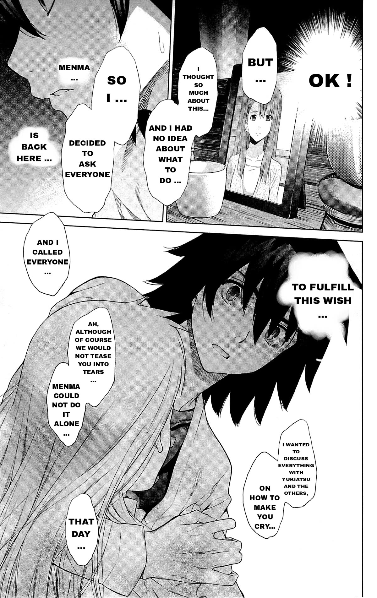 Ano Hi Mita Hana no Namae o Bokutachi wa Mada Shiranai. Chapter 13 page 5 - Chapter 13: The Flower that Bloomed that Summer [END]