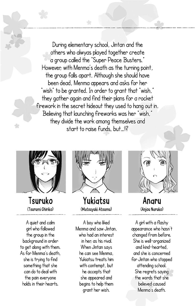 Ano Hi Mita Hana no Namae o Bokutachi wa Mada Shiranai. Chapter 9 page 6 - Chapter 9
