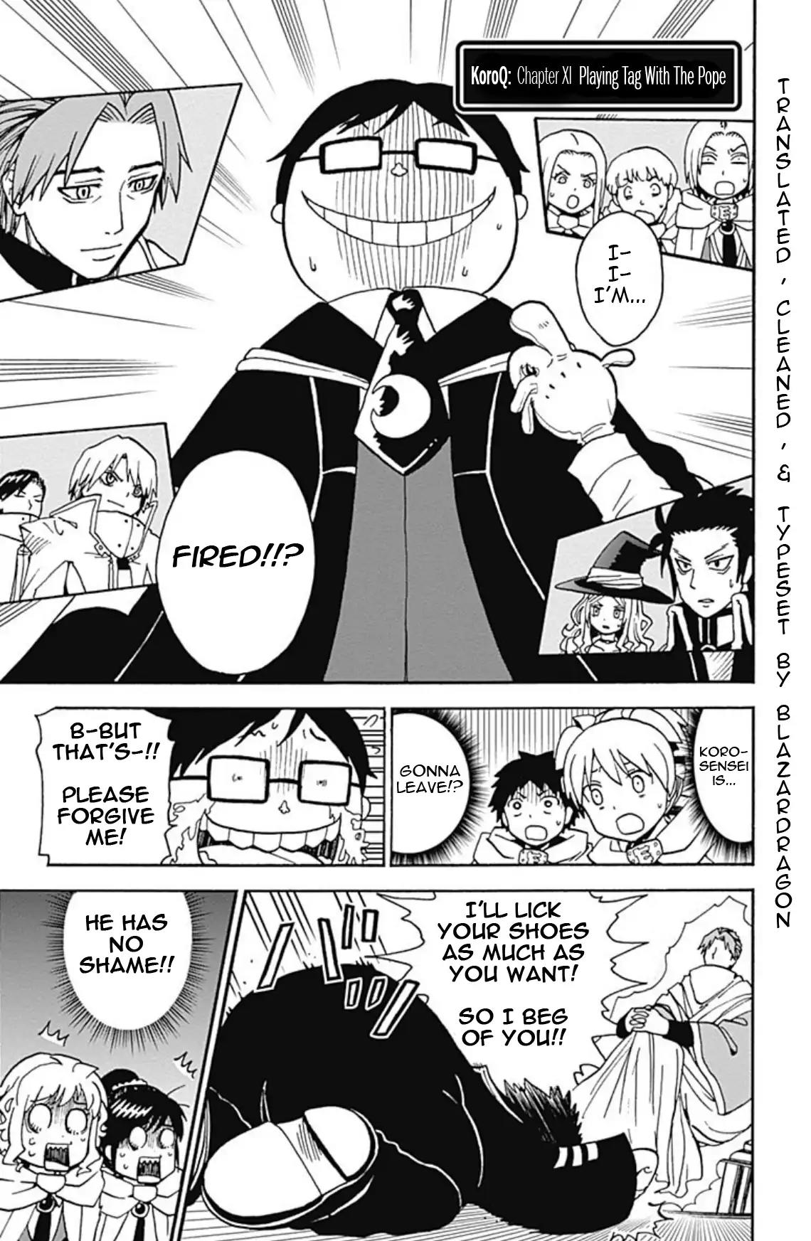 Ansatsu Kyoushitsu Spin-off Koro-sense Q! Chapter 11 page 1 - Chapter 11: Playing Tag With The Pope