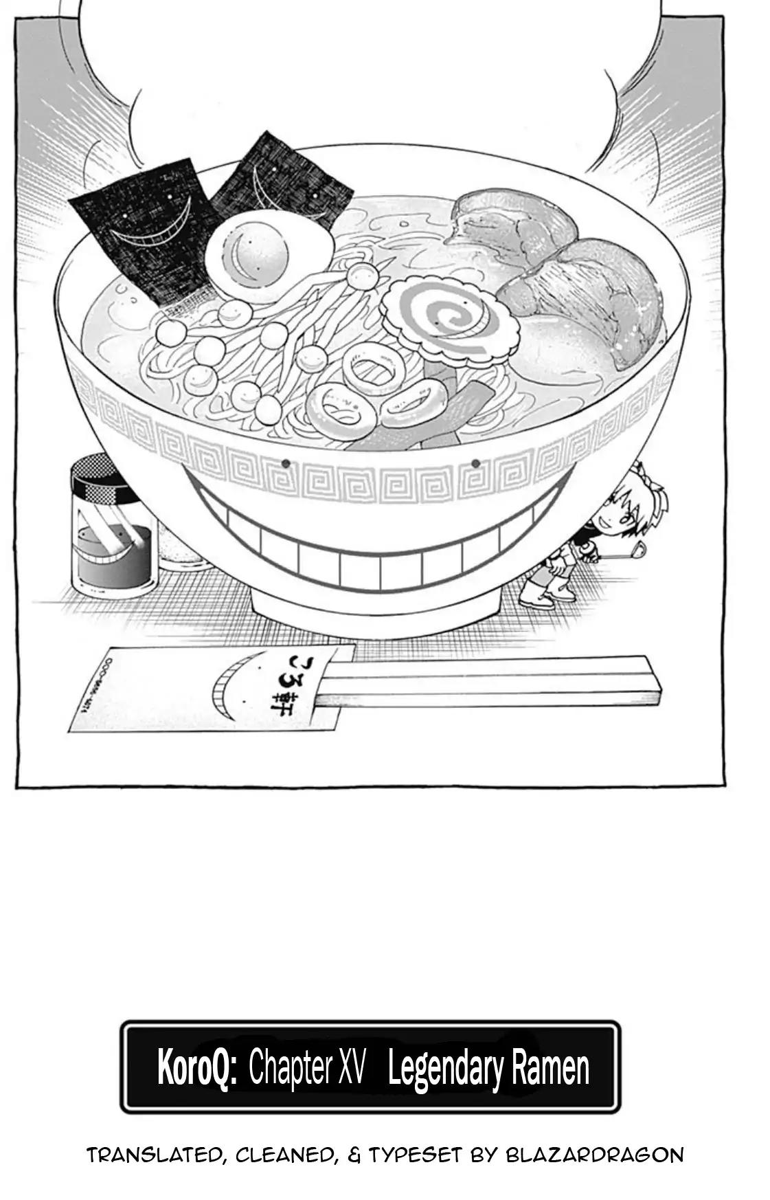 Ansatsu Kyoushitsu Spin-off Koro-sense Q! Chapter 15 page 1 - Chapter 15: Legendary Ramen