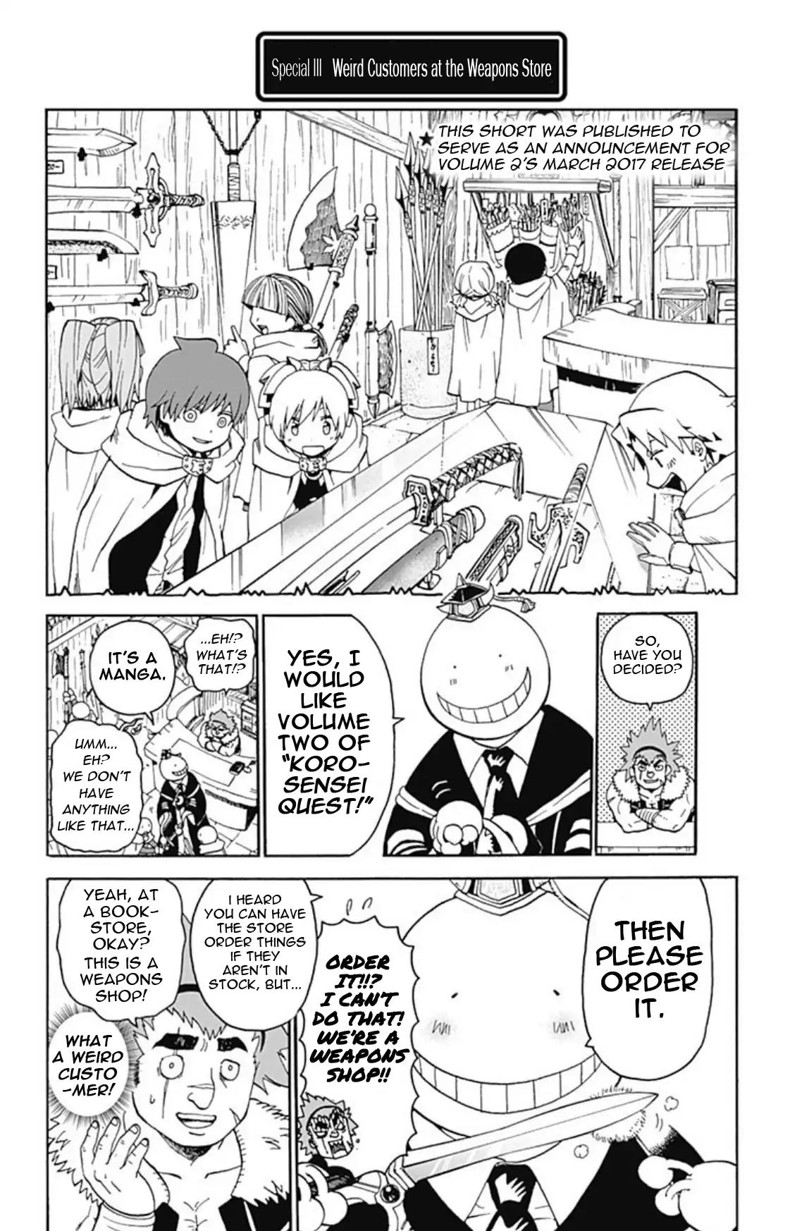 Ansatsu Kyoushitsu Spin-off Koro-sense Q! Chapter 17.5 page 6 - Chapter 17.5: Volume 3 Extras
