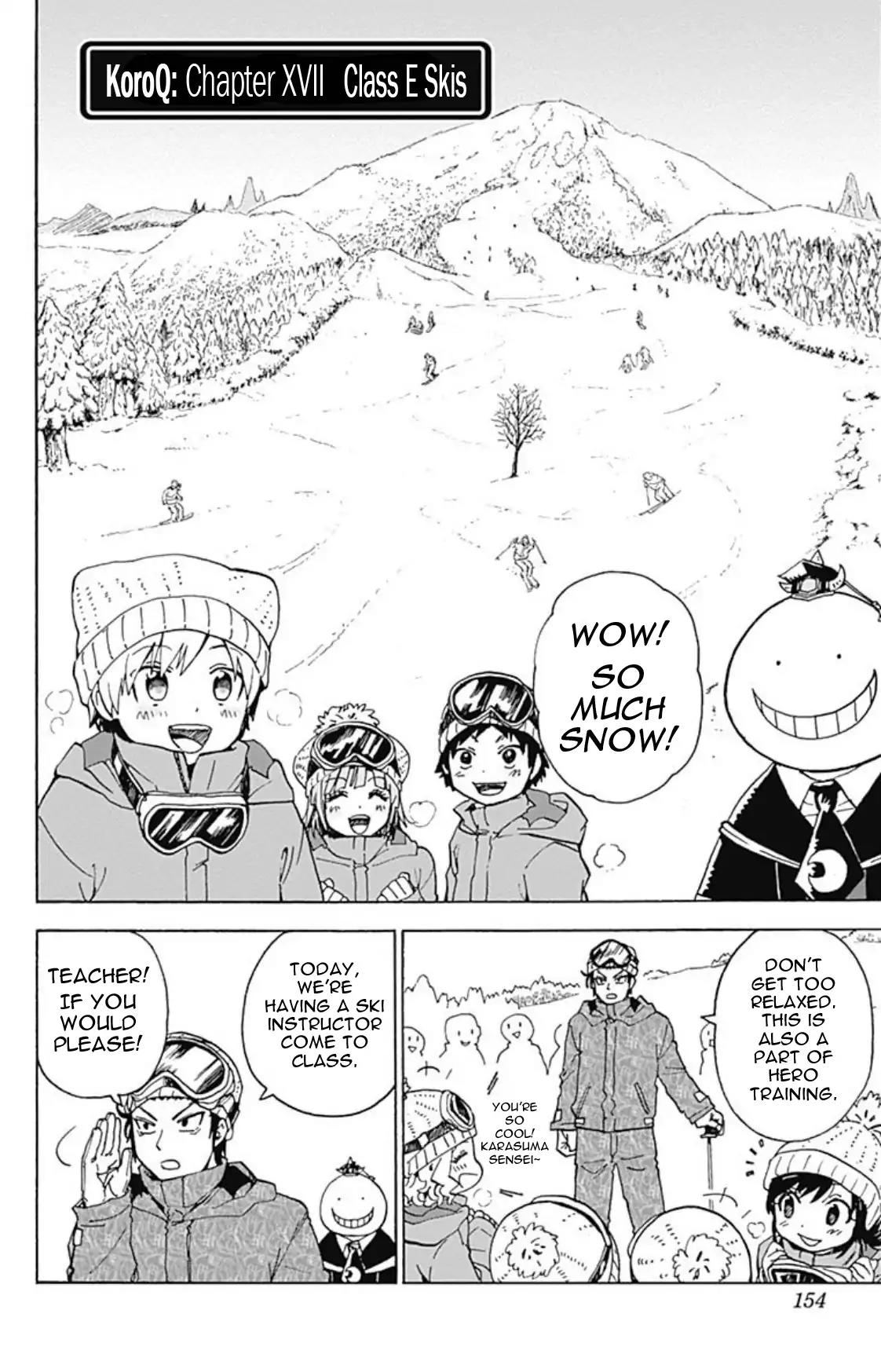 Ansatsu Kyoushitsu Spin-off Koro-sense Q! Chapter 17 page 1 - Chapter 17: Class E Skis