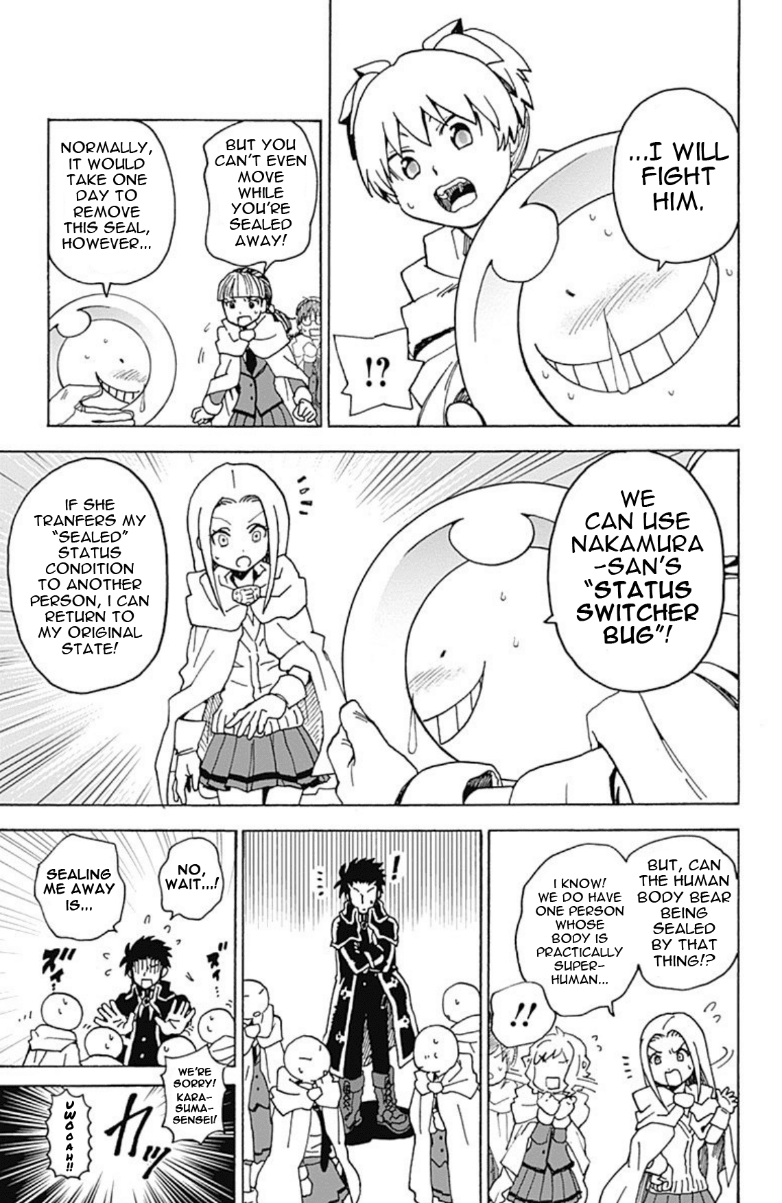 Ansatsu Kyoushitsu Spin-off Koro-sense Q! Chapter 18 page 27 - Chapter 18: Takaoka, The Beast King