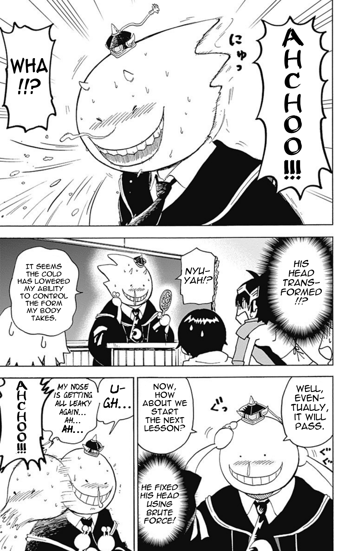 Ansatsu Kyoushitsu Spin-off Koro-sense Q! Chapter 18 page 3 - Chapter 18: Takaoka, The Beast King
