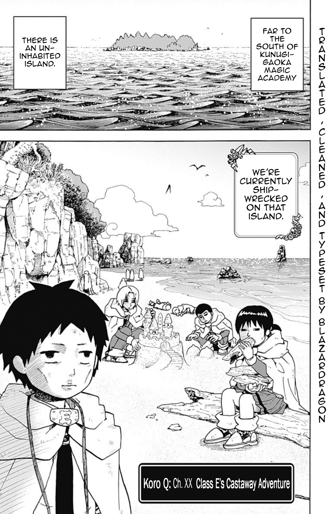 Ansatsu Kyoushitsu Spin-off Koro-sense Q! Chapter 20 page 1 - Chapter 20: Class E's Castaway Adventure
