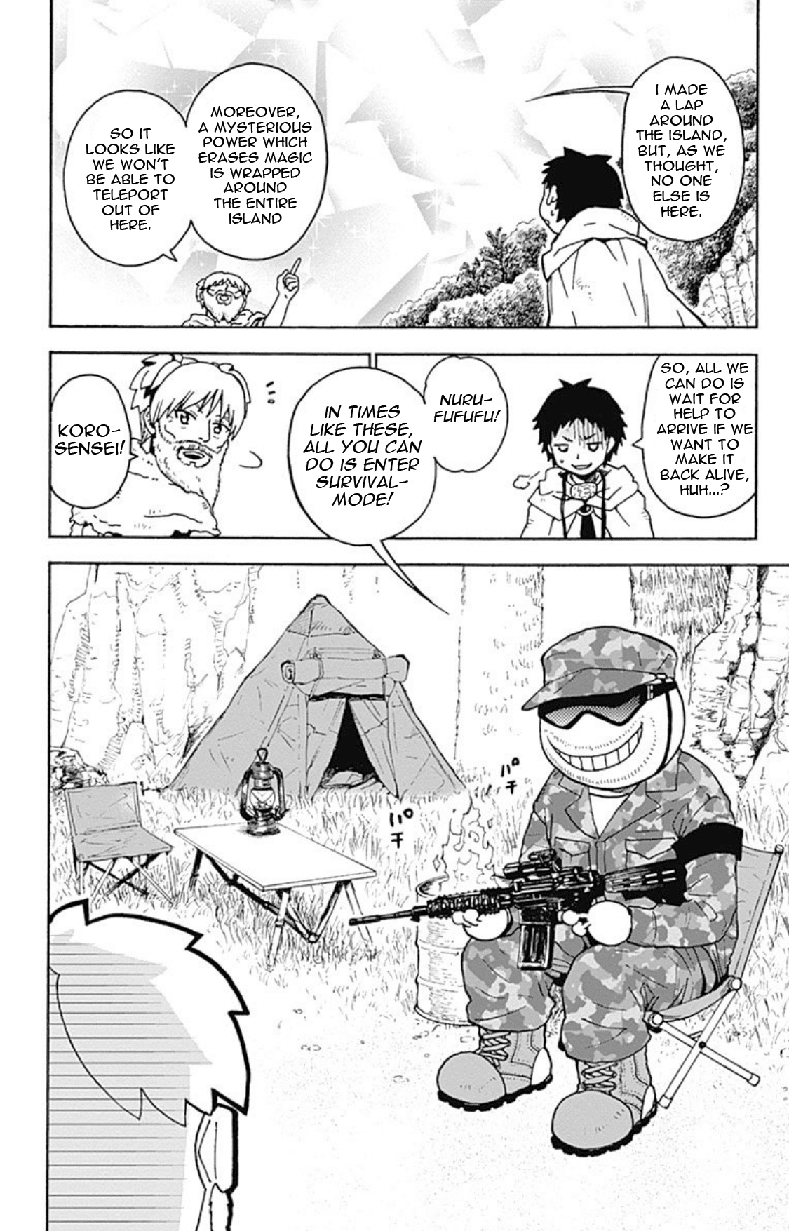 Ansatsu Kyoushitsu Spin-off Koro-sense Q! Chapter 20 page 4 - Chapter 20: Class E's Castaway Adventure