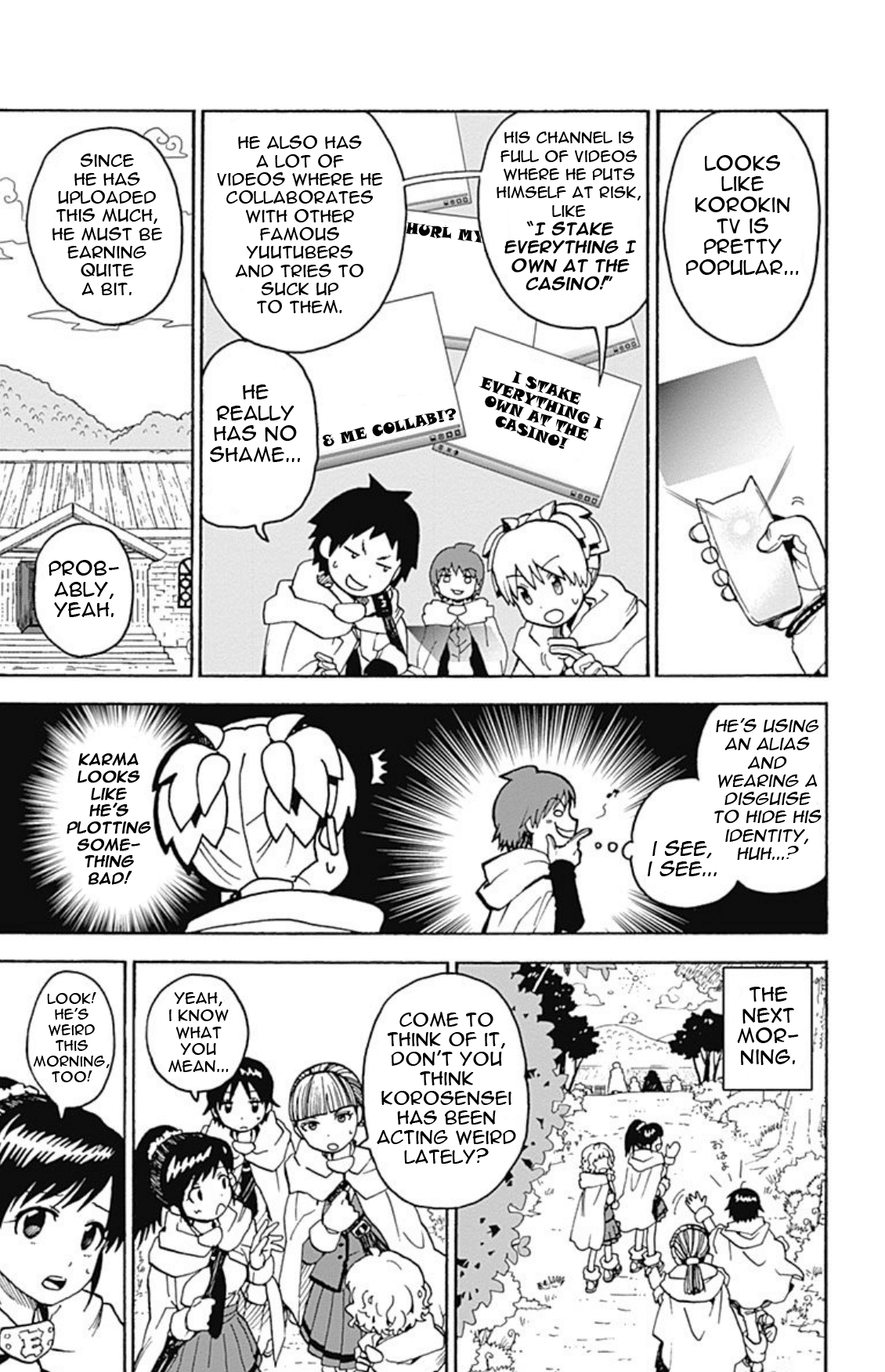Ansatsu Kyoushitsu Spin-off Koro-sense Q! Chapter 21 page 7 - Chapter 21: Class E & YuuTube