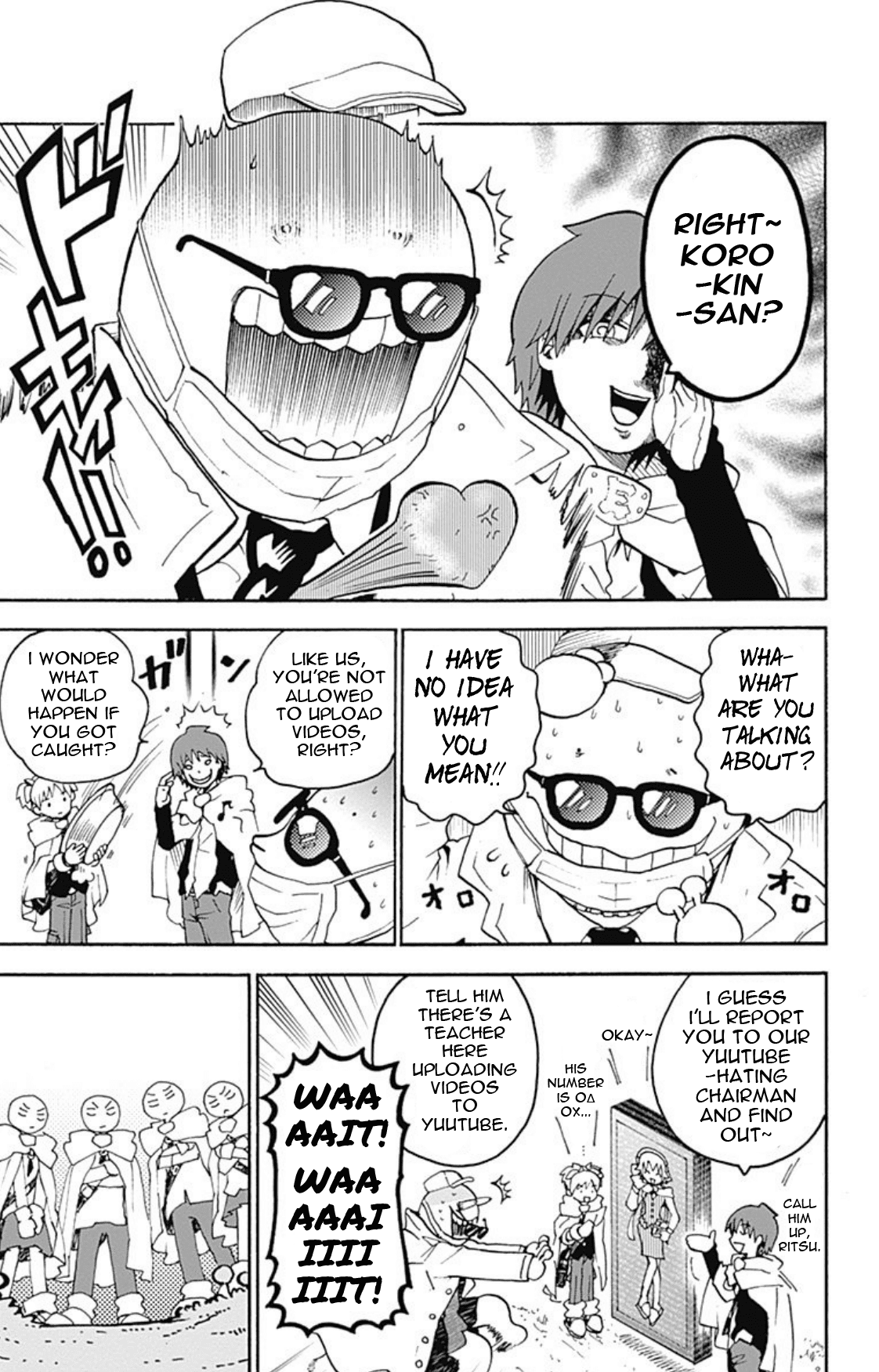 Ansatsu Kyoushitsu Spin-off Koro-sense Q! Chapter 21 page 9 - Chapter 21: Class E & YuuTube