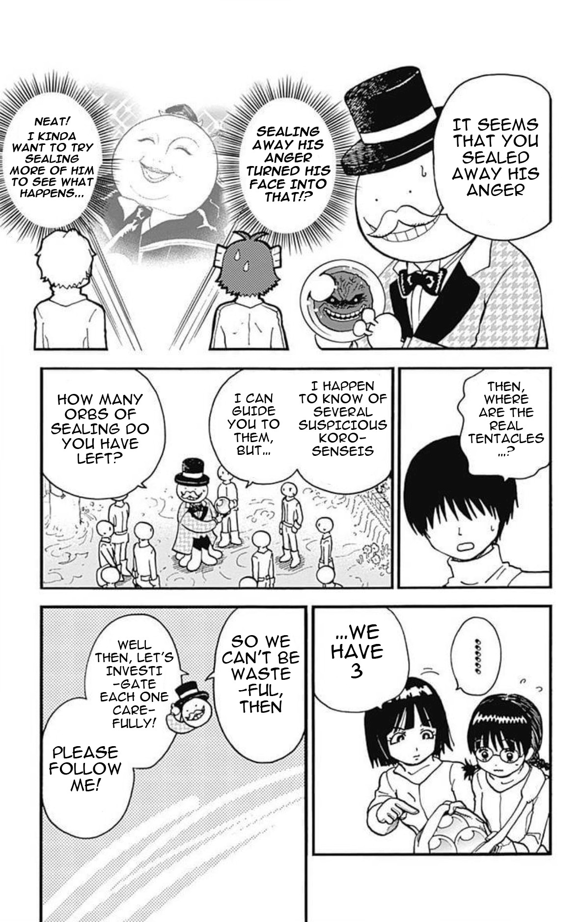 Ansatsu Kyoushitsu Spin-off Koro-sense Q! Chapter 25 page 22 - Chapter 25: Find the Big Bad's Tentacles