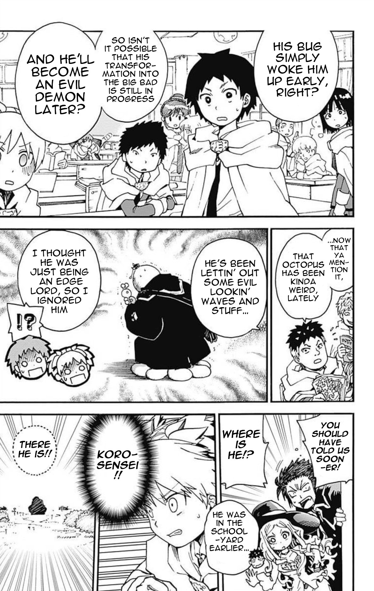 Ansatsu Kyoushitsu Spin-off Koro-sense Q! Chapter 25 page 4 - Chapter 25: Find the Big Bad's Tentacles
