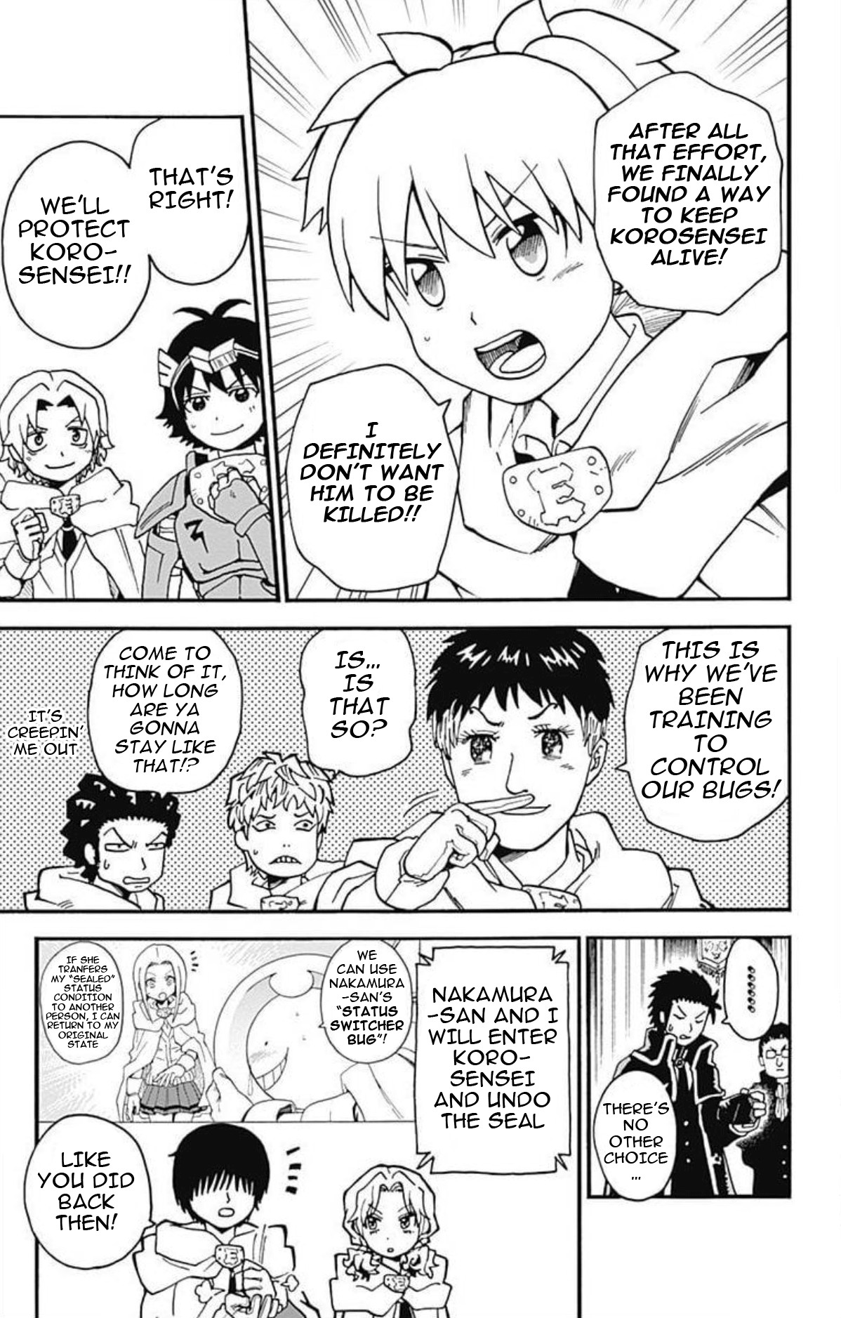 Ansatsu Kyoushitsu Spin-off Koro-sense Q! Chapter 26 page 14 - Chapter 26: The Big Bad Castle's Line of Defense