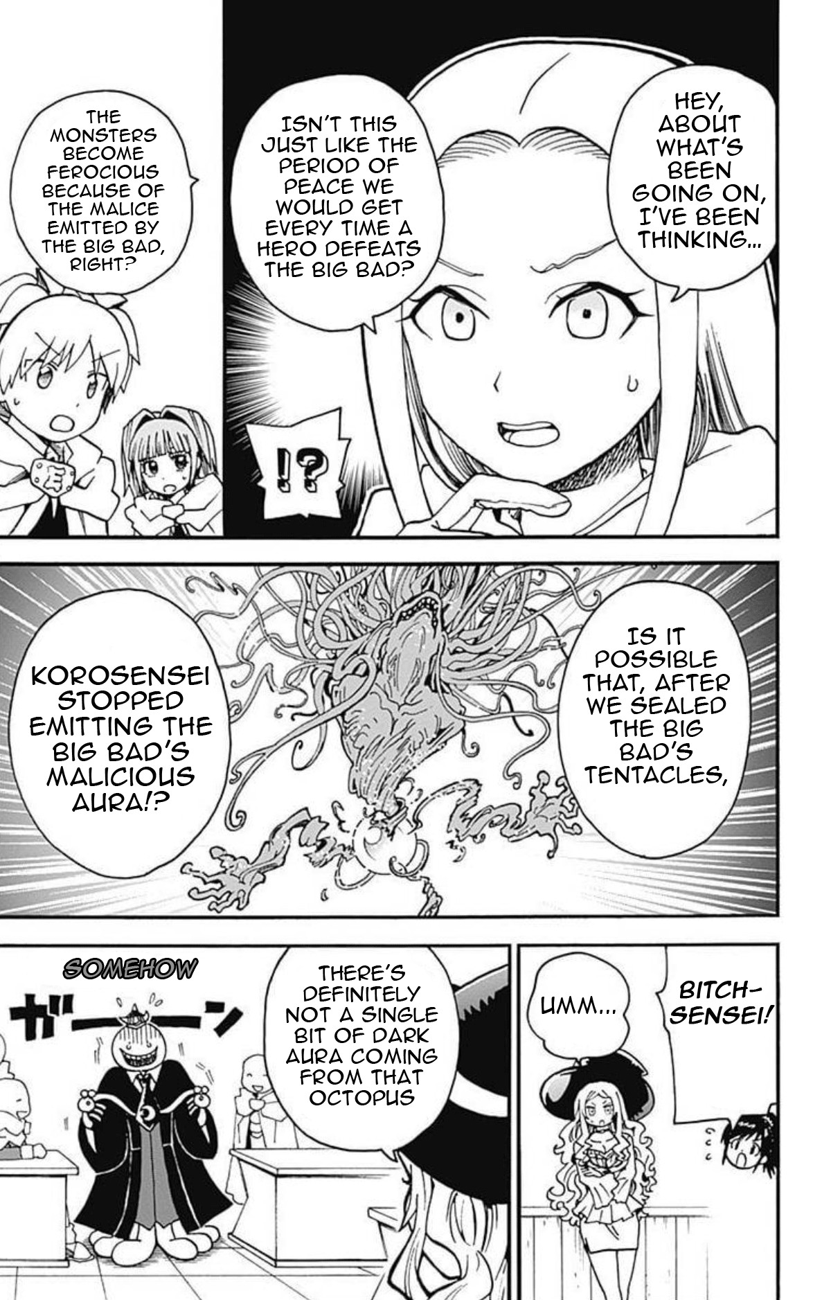 Ansatsu Kyoushitsu Spin-off Koro-sense Q! Chapter 26 page 6 - Chapter 26: The Big Bad Castle's Line of Defense