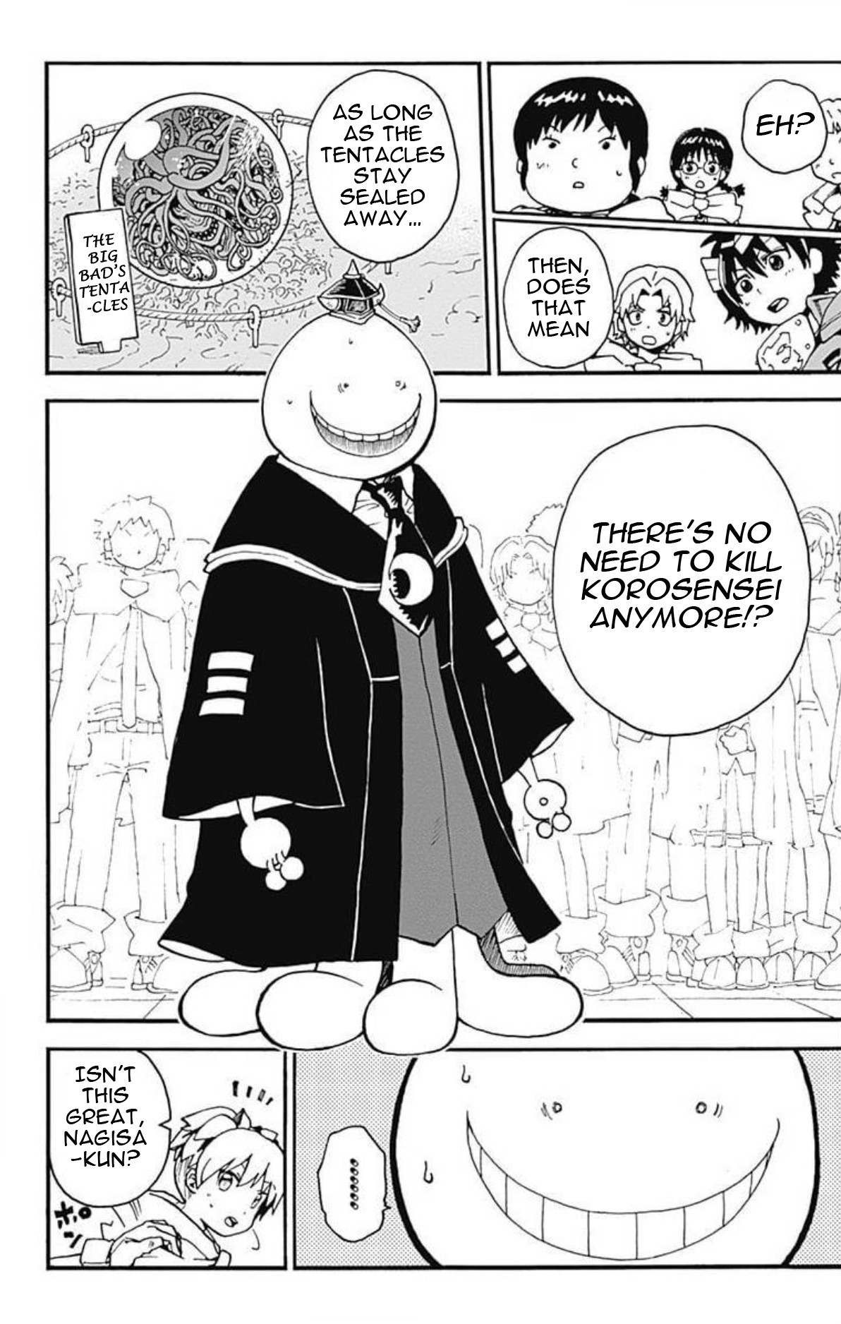 Ansatsu Kyoushitsu Spin-off Koro-sense Q! Chapter 26 page 7 - Chapter 26: The Big Bad Castle's Line of Defense