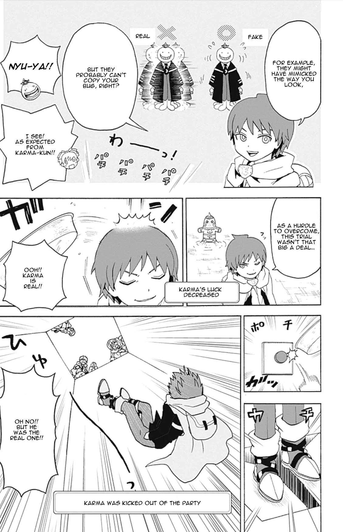 Ansatsu Kyoushitsu Spin-off Koro-sense Q! Chapter 4 page 22 - Chapter 4: The Ruins of Betrayal