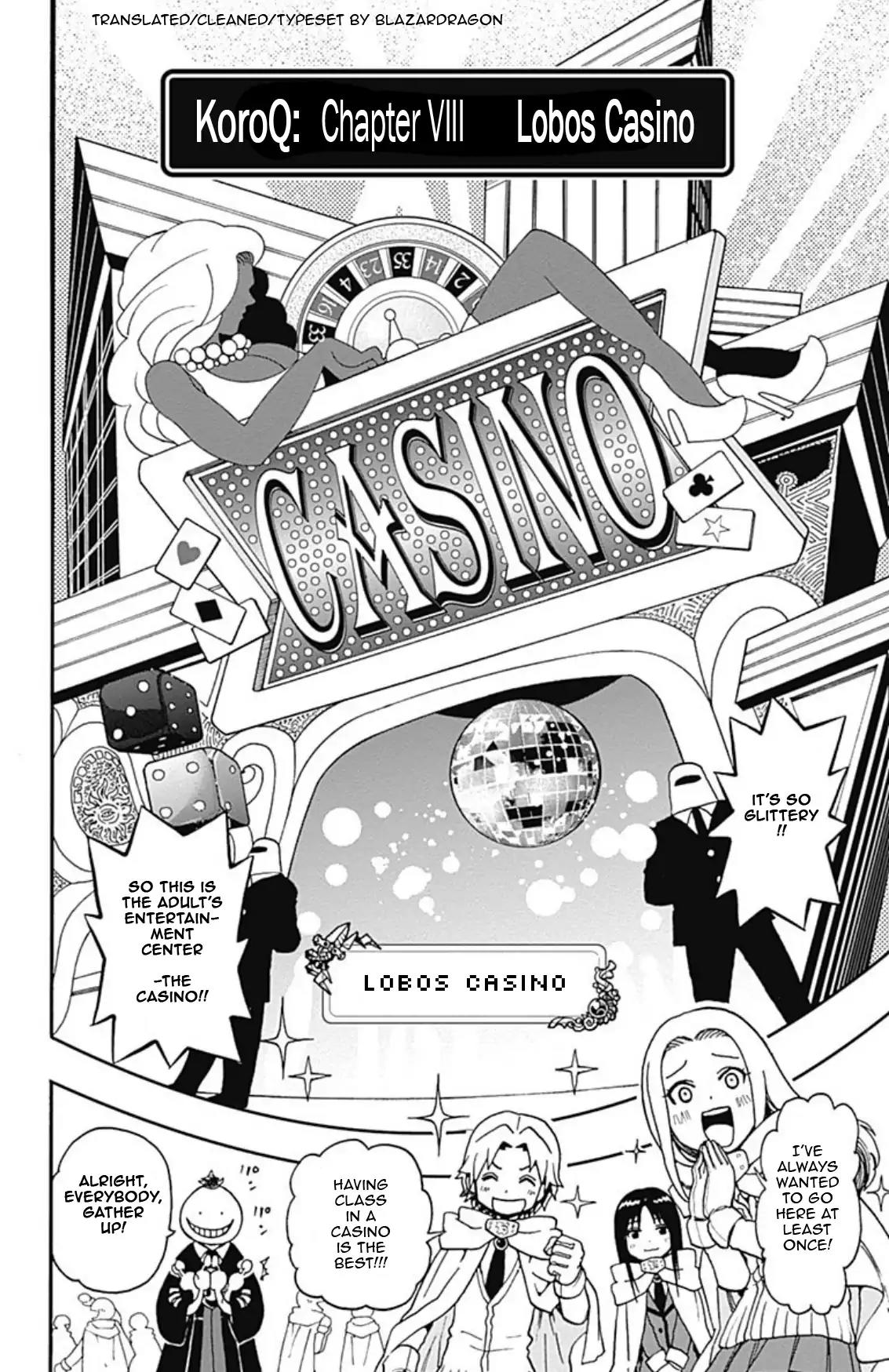 Ansatsu Kyoushitsu Spin-off Koro-sense Q! Chapter 8 page 1 - Chapter 8: Lobos Casino