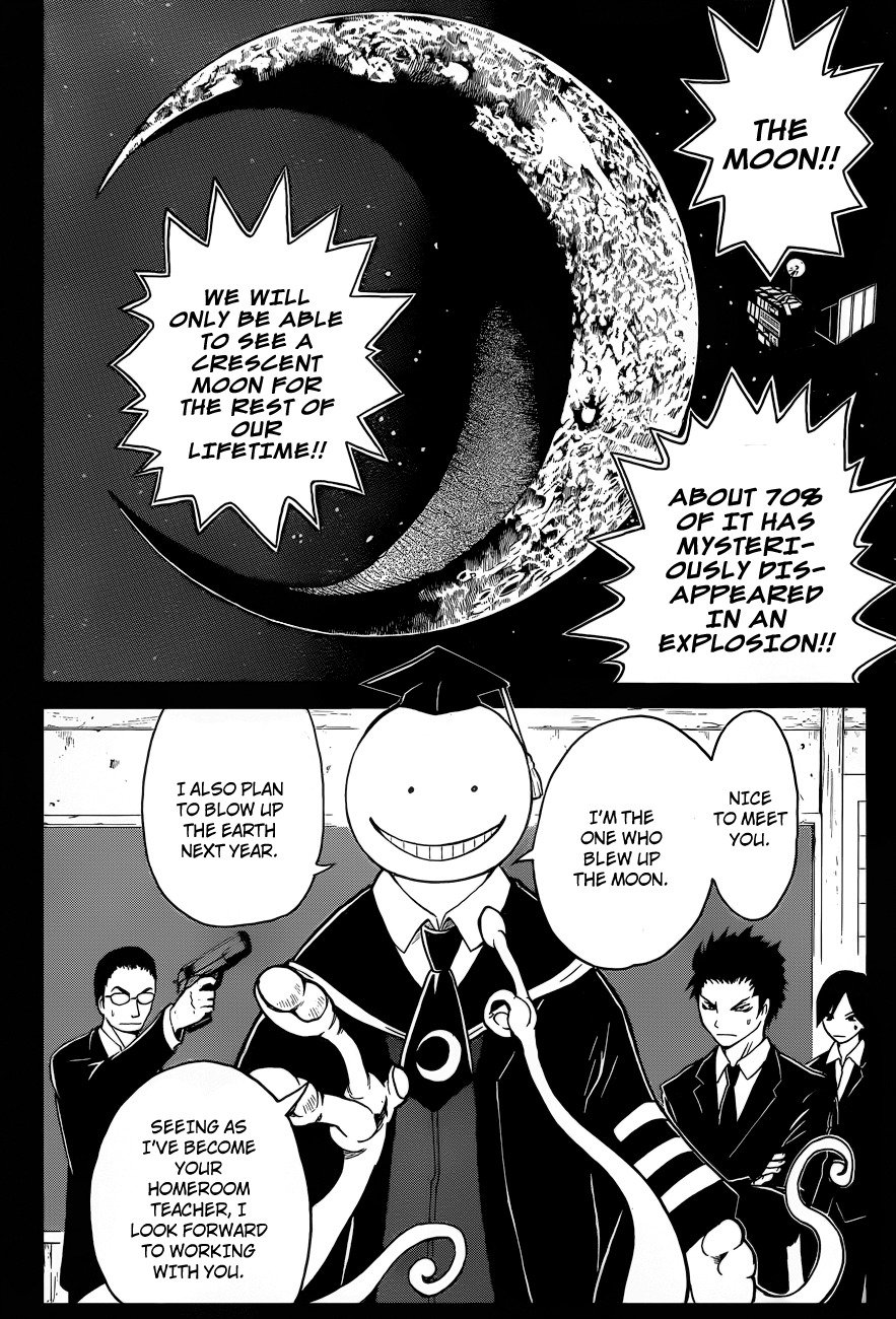 Ansatsu Kyoushitsu Chapter 1 page 12 - Chapter 1 : Assassination Time.