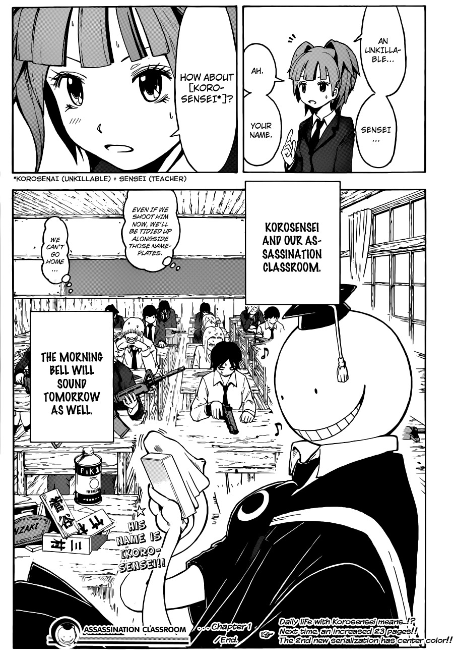 Ansatsu Kyoushitsu Chapter 1 page 50 - Chapter 1 : Assassination Time.