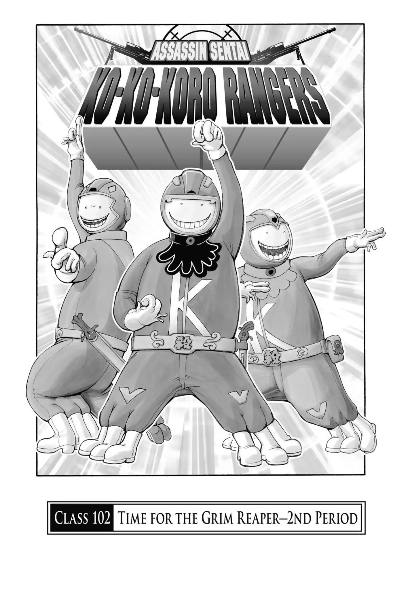 Ansatsu Kyoushitsu Chapter 102 page 1 - Chapter 102: Vol.12 CLASS 102: Time for the Grim Reaper-2nd Period