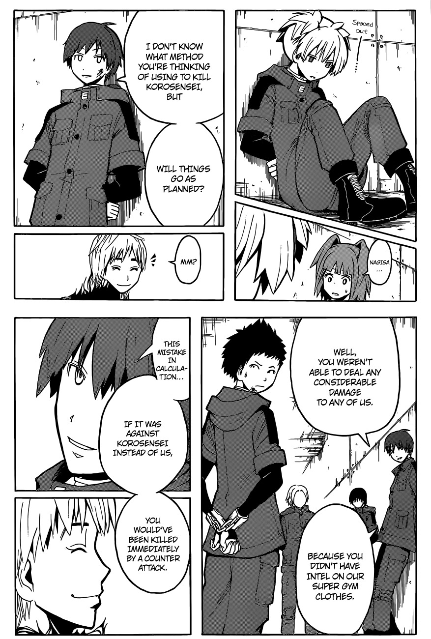 Ansatsu Kyoushitsu Chapter 104 page 15 - Chapter 104 : "God of Death" Time- 4nd Hour