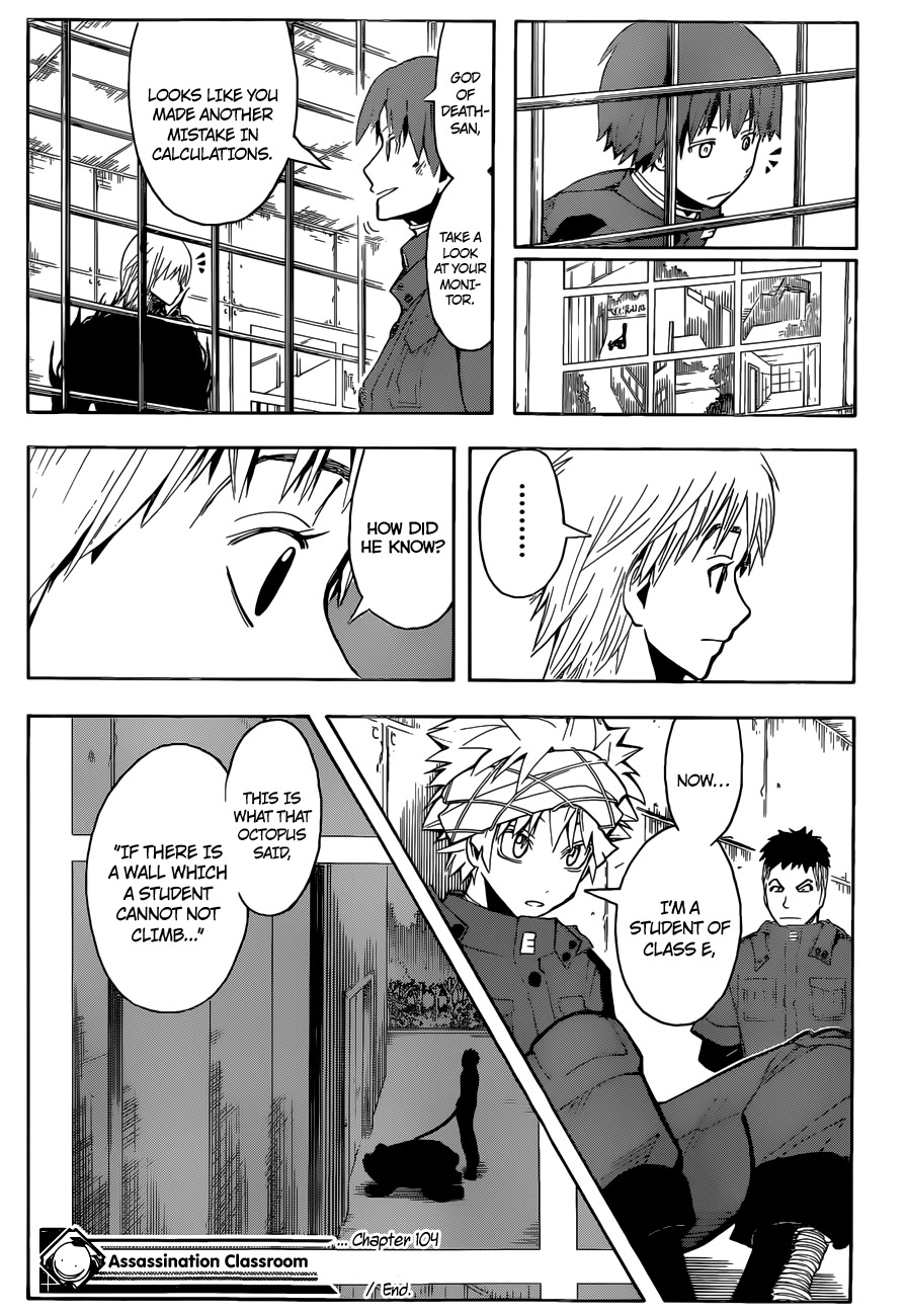 Ansatsu Kyoushitsu Chapter 104 page 19 - Chapter 104 : "God of Death" Time- 4nd Hour