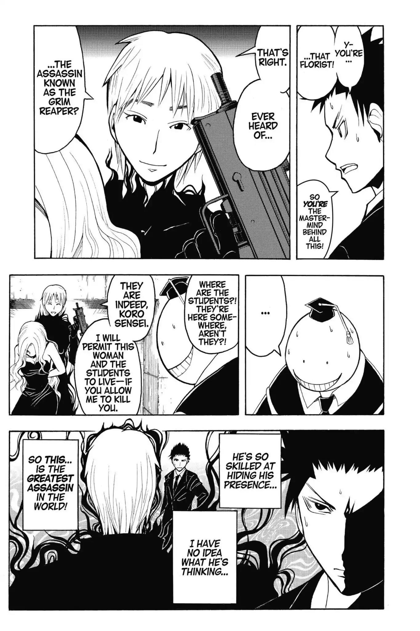 Ansatsu Kyoushitsu Chapter 105 page 3 - Chapter 105: Vol.12 CLASS 105: Time for the Grim Reaper-5th Period