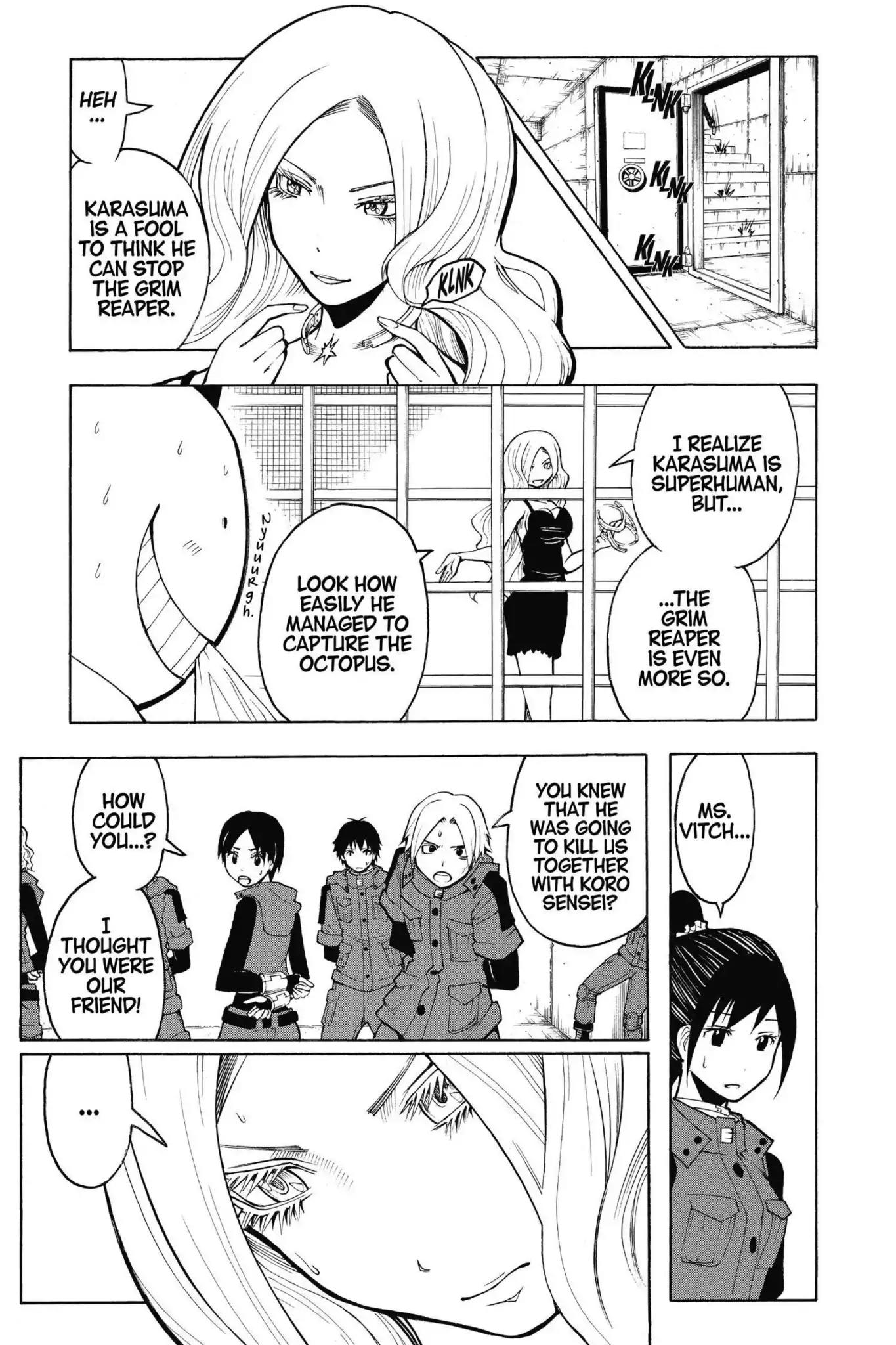 Ansatsu Kyoushitsu Chapter 106 page 3 - Chapter 106: Vol.12 CLASS 106: Time for the Grim Reaper-6th Period