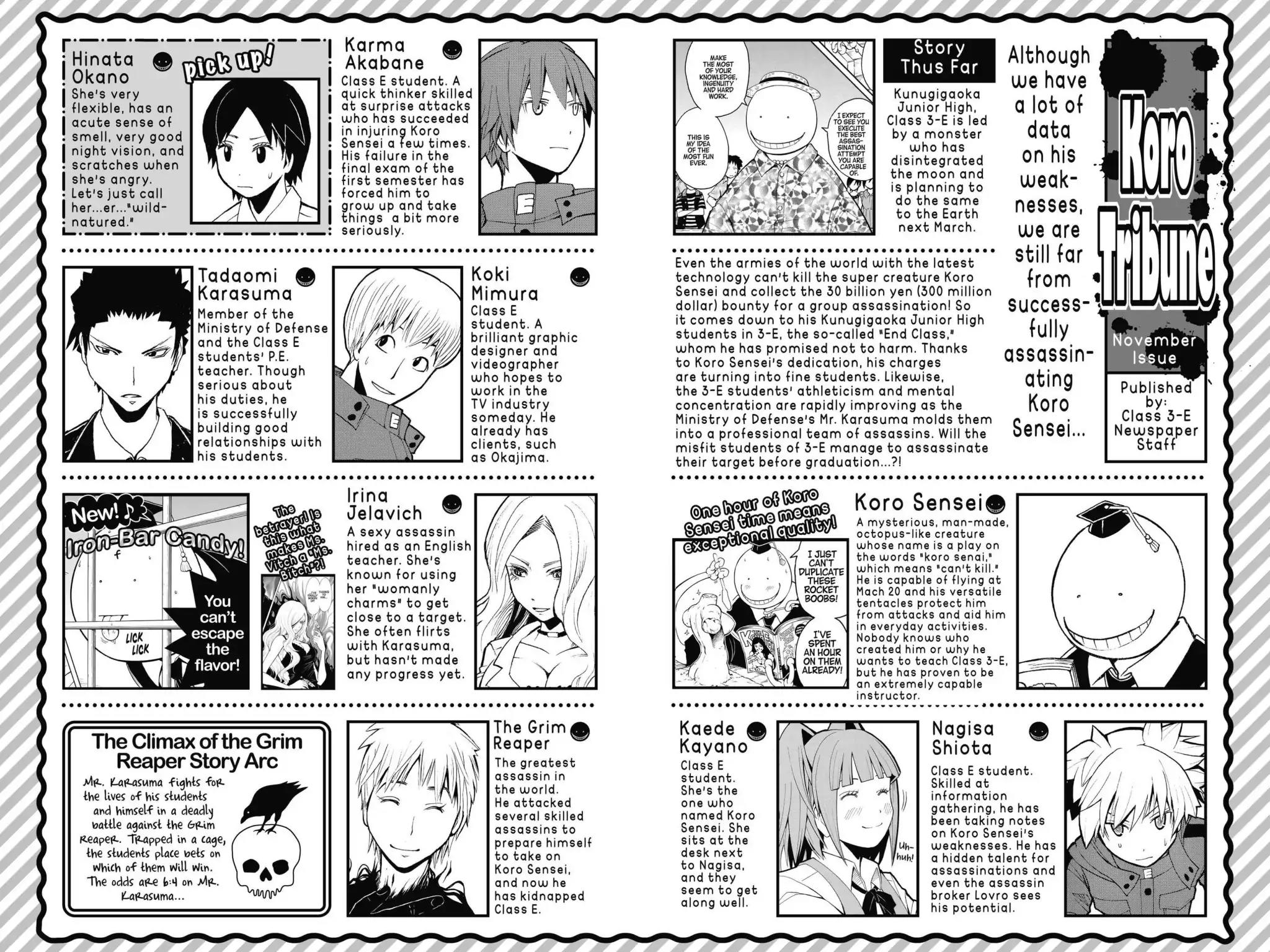 Ansatsu Kyoushitsu Chapter 107 page 5 - Chapter 107: Vol.13 CLASS 107: Time for the Grim Reaper-7th Period