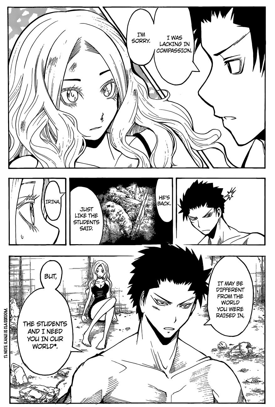 Ansatsu Kyoushitsu Chapter 108 page 11 - Chapter 108 : "God of Death" Time - 8th Hour