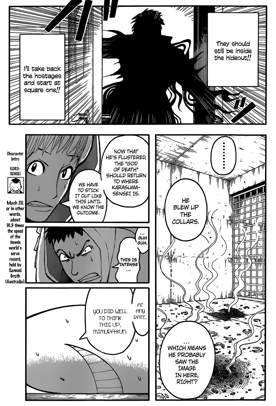 Ansatsu Kyoushitsu Chapter 108 page 4 - Chapter 108 : "God of Death" Time - 8th Hour