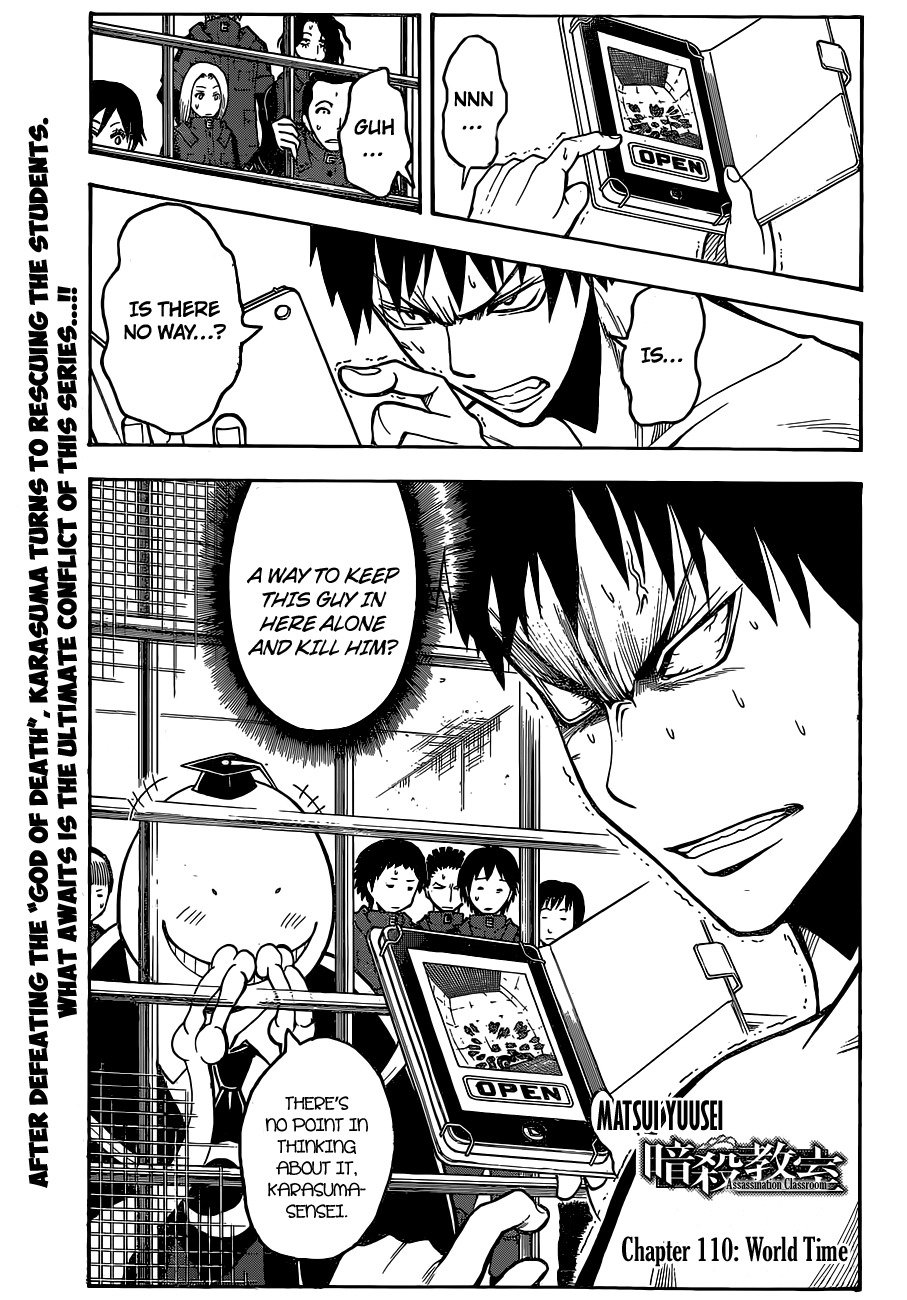 Ansatsu Kyoushitsu Chapter 110 page 2 - Chapter 110 : World Time.