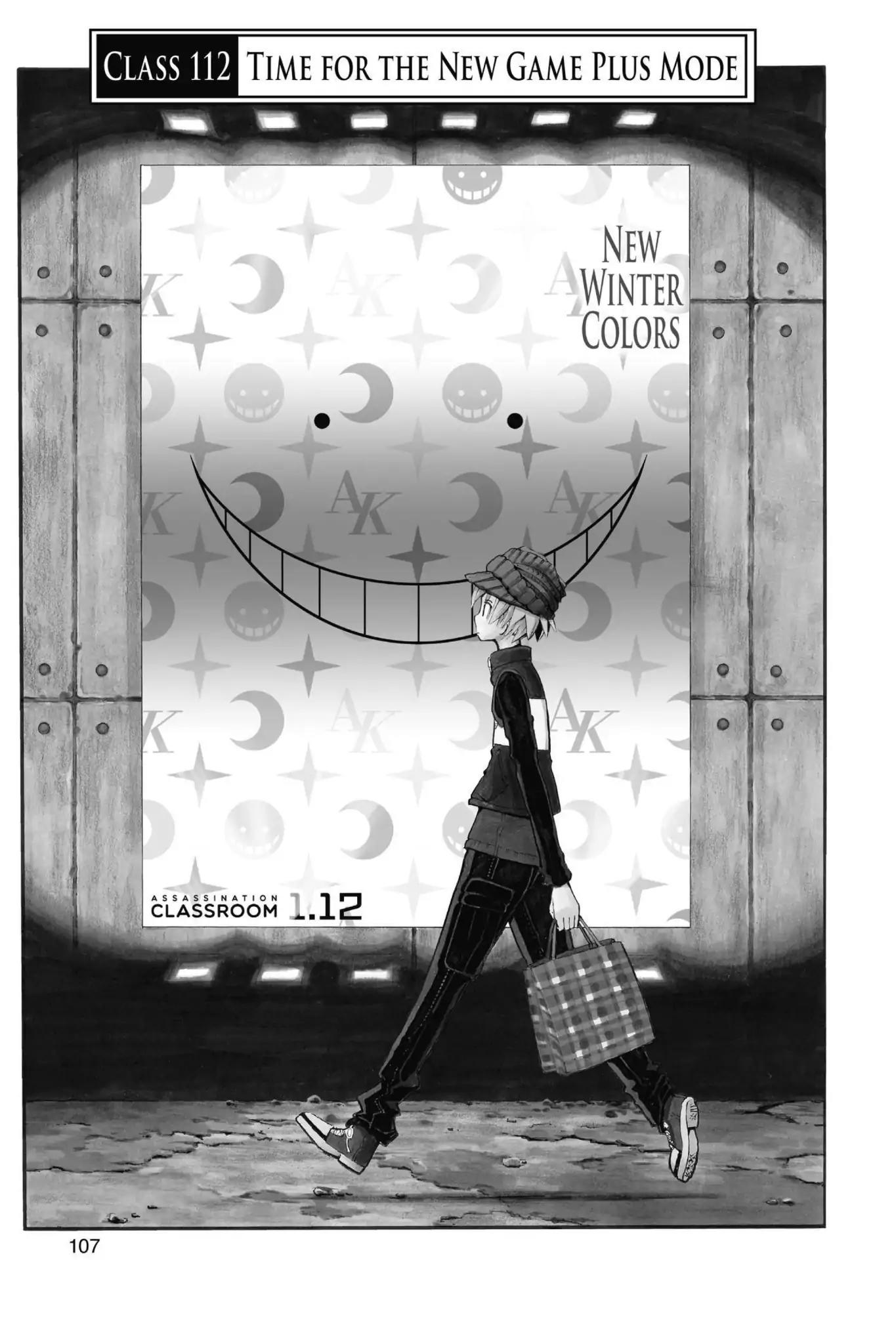 Ansatsu Kyoushitsu Chapter 112 page 1 - Chapter 112: Vol.13 CLASS 112: Time for the New Game Plus Mode