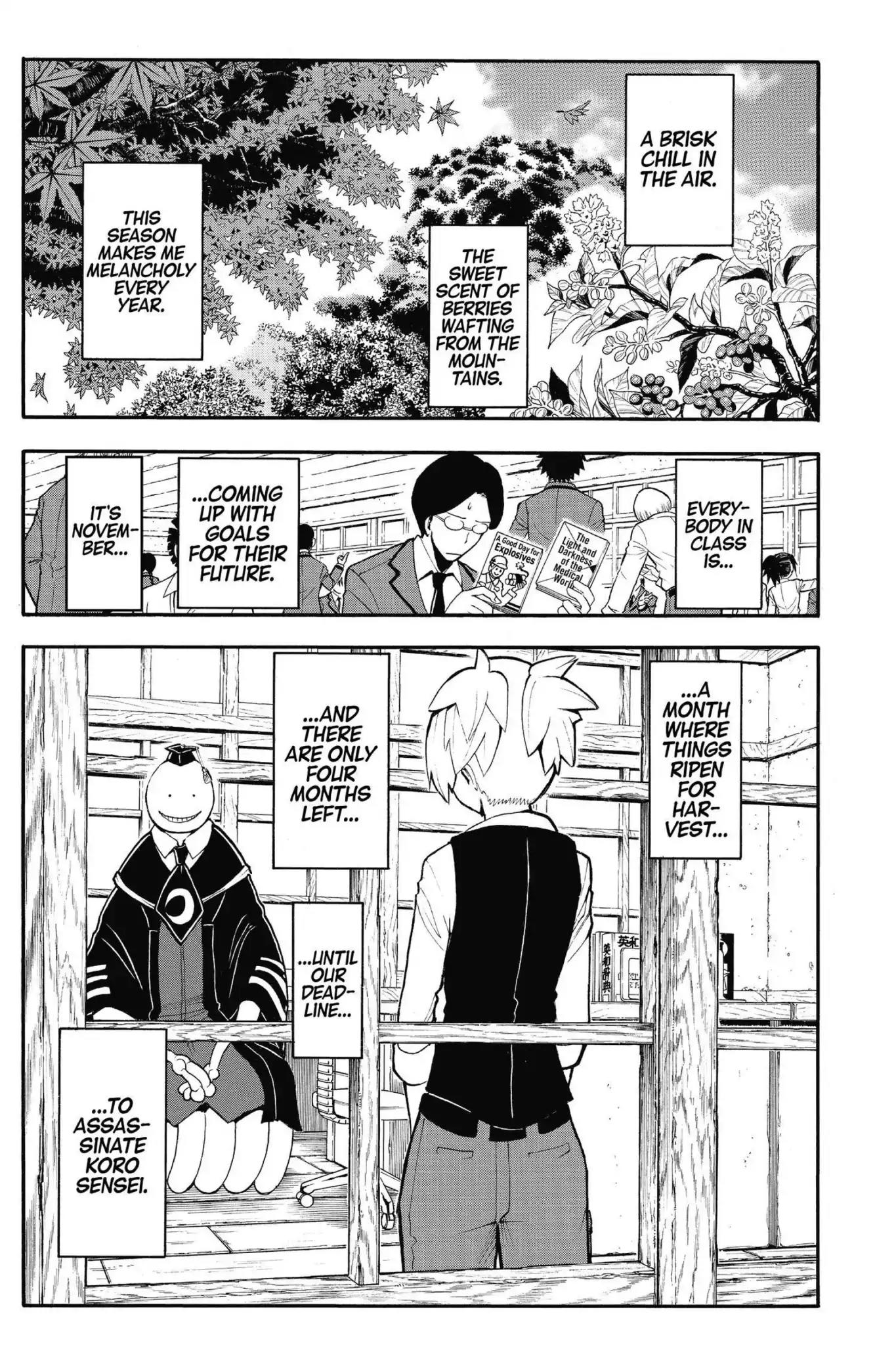 Ansatsu Kyoushitsu Chapter 112 page 3 - Chapter 112: Vol.13 CLASS 112: Time for the New Game Plus Mode