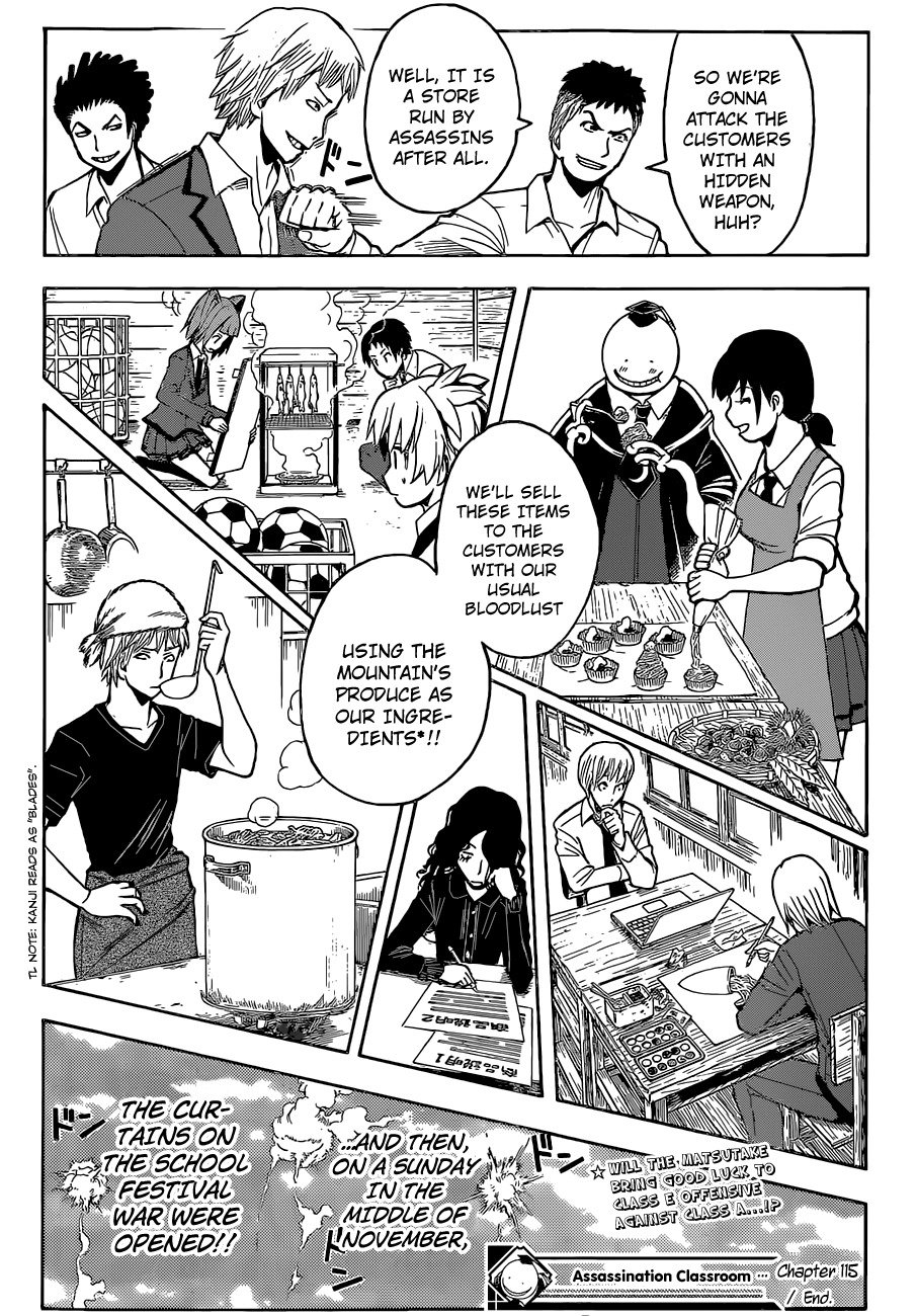 Ansatsu Kyoushitsu Chapter 115 page 23 - Chapter 115 : School Festival Time