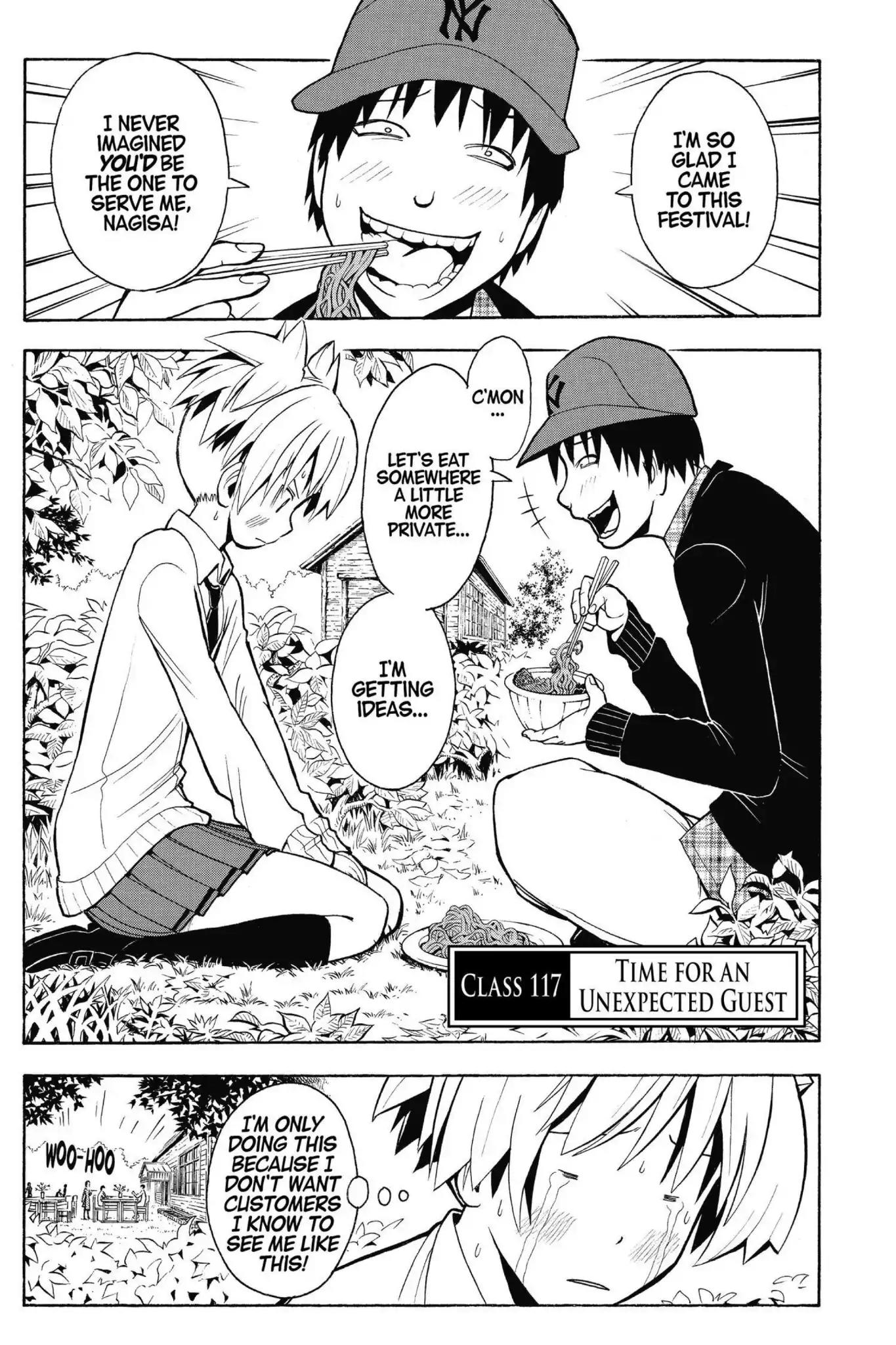 Ansatsu Kyoushitsu Chapter 117 page 1 - Chapter 117: Vol.14 CLASS 117: Time for an Unexpected Guest