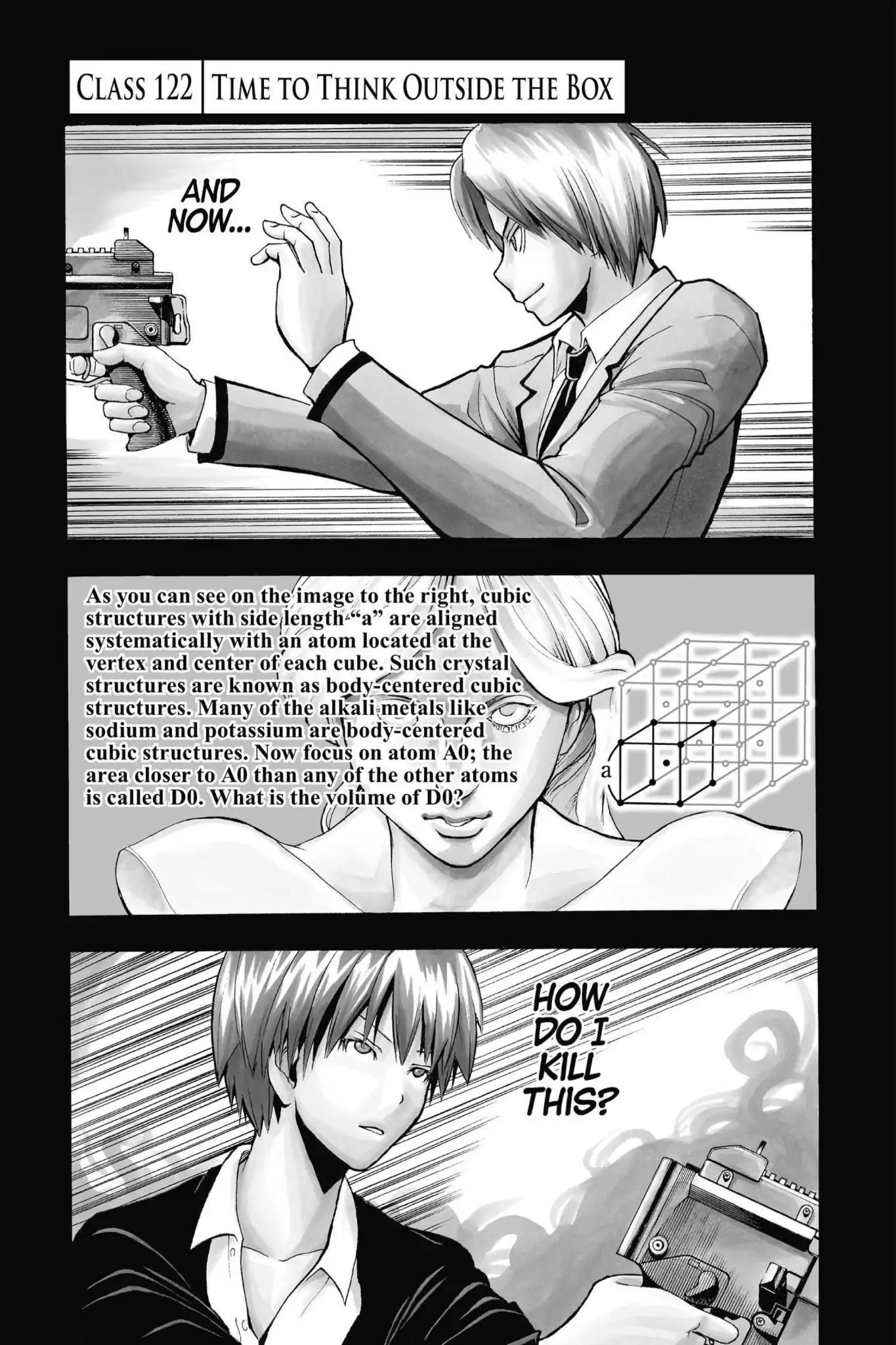 Ansatsu Kyoushitsu Chapter 122 page 1 - Chapter 122: Vol.14 CLASS 122: Time Squared