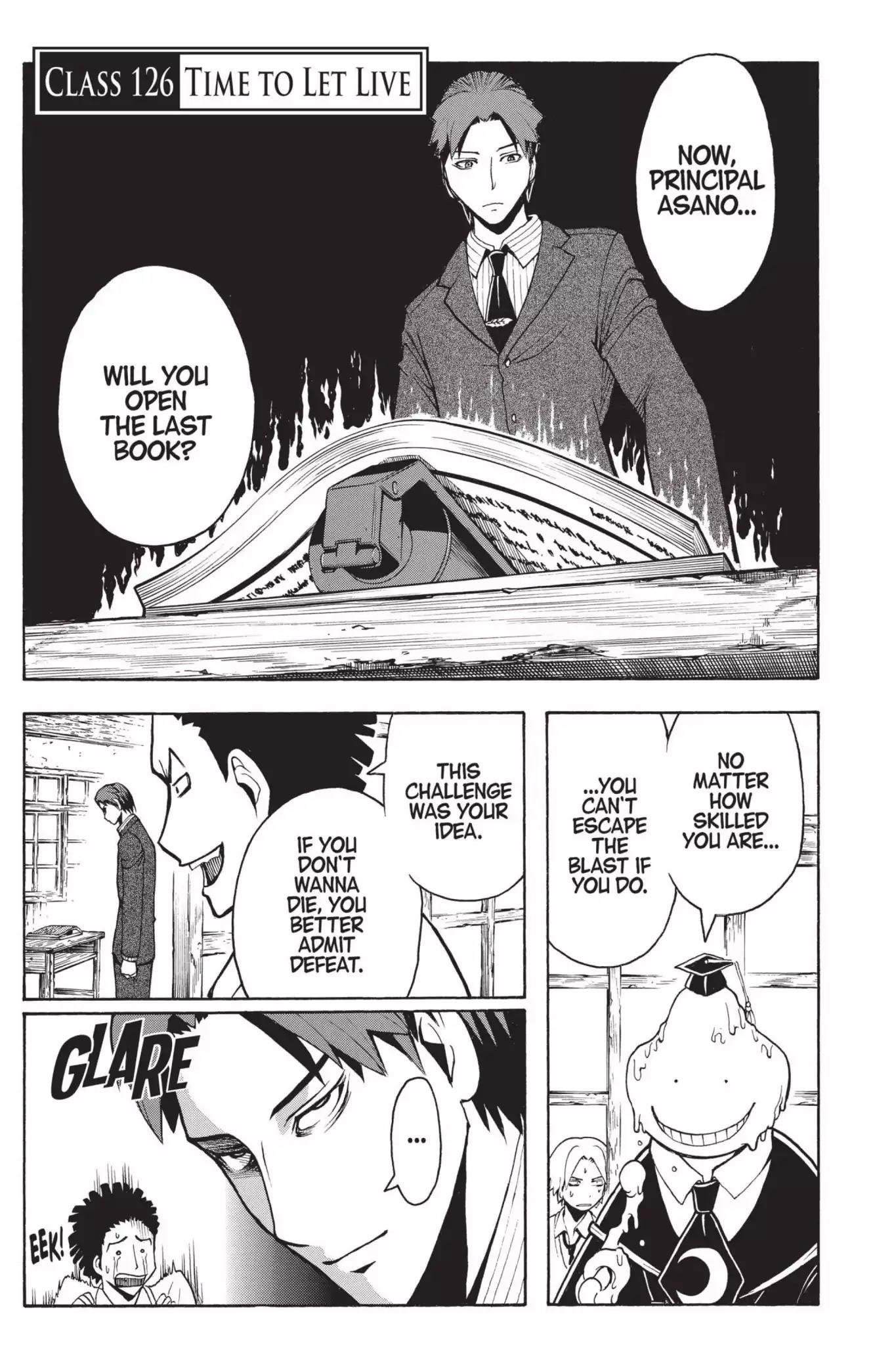 Ansatsu Kyoushitsu Chapter 126 page 1 - Chapter 126: Vol.15 CLASS 126: Time to Let Live