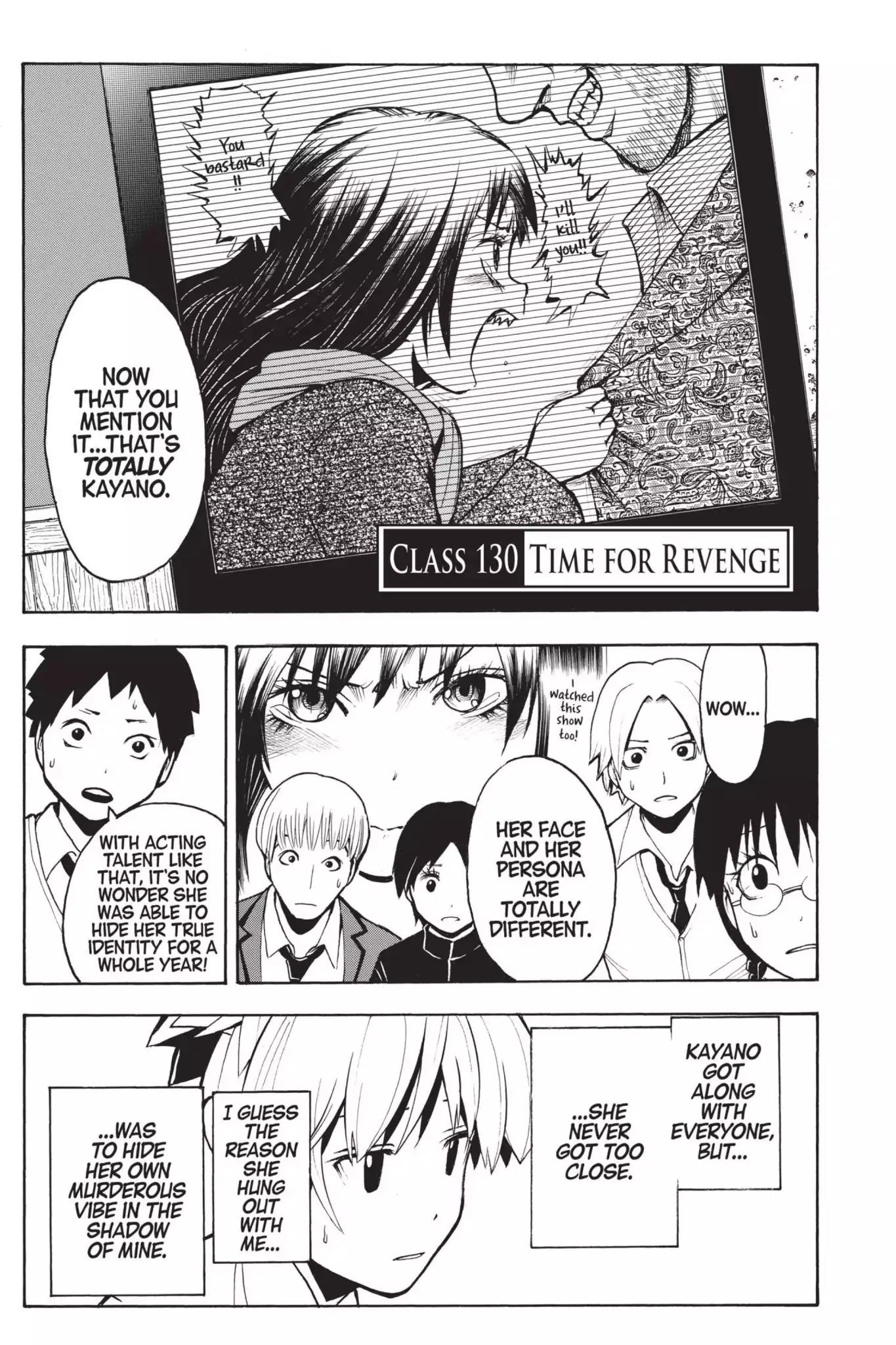 Ansatsu Kyoushitsu Chapter 130 page 1 - Chapter 130: Vol.15 CLASS 130: Time for Revenge