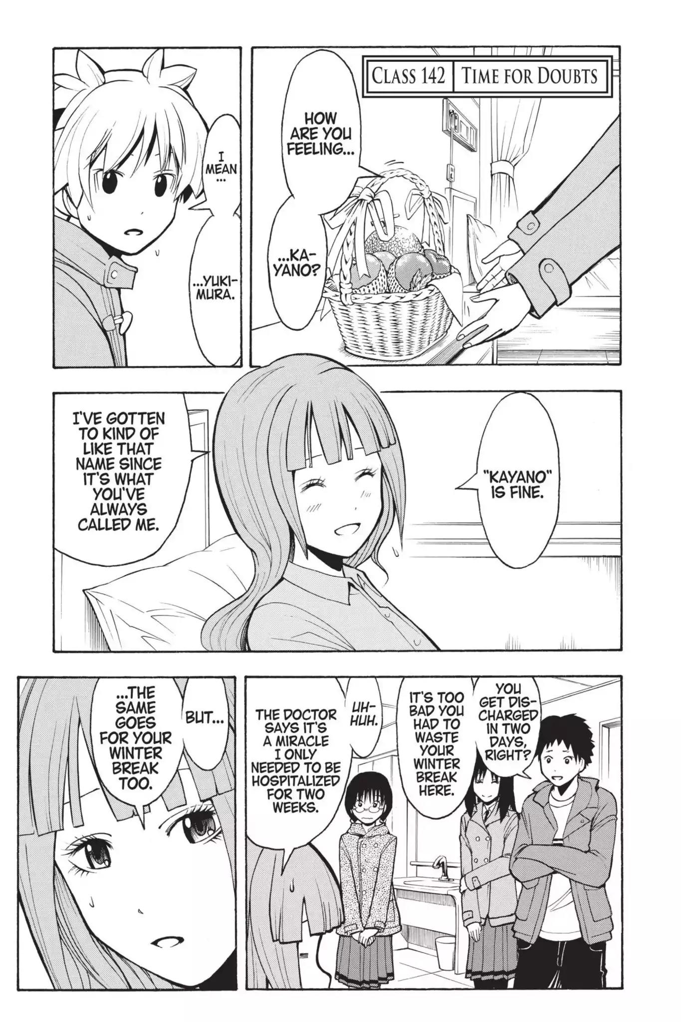 Ansatsu Kyoushitsu Chapter 142 page 1 - Chapter 142: Vol.16 CLASS 142: Time for Doubts