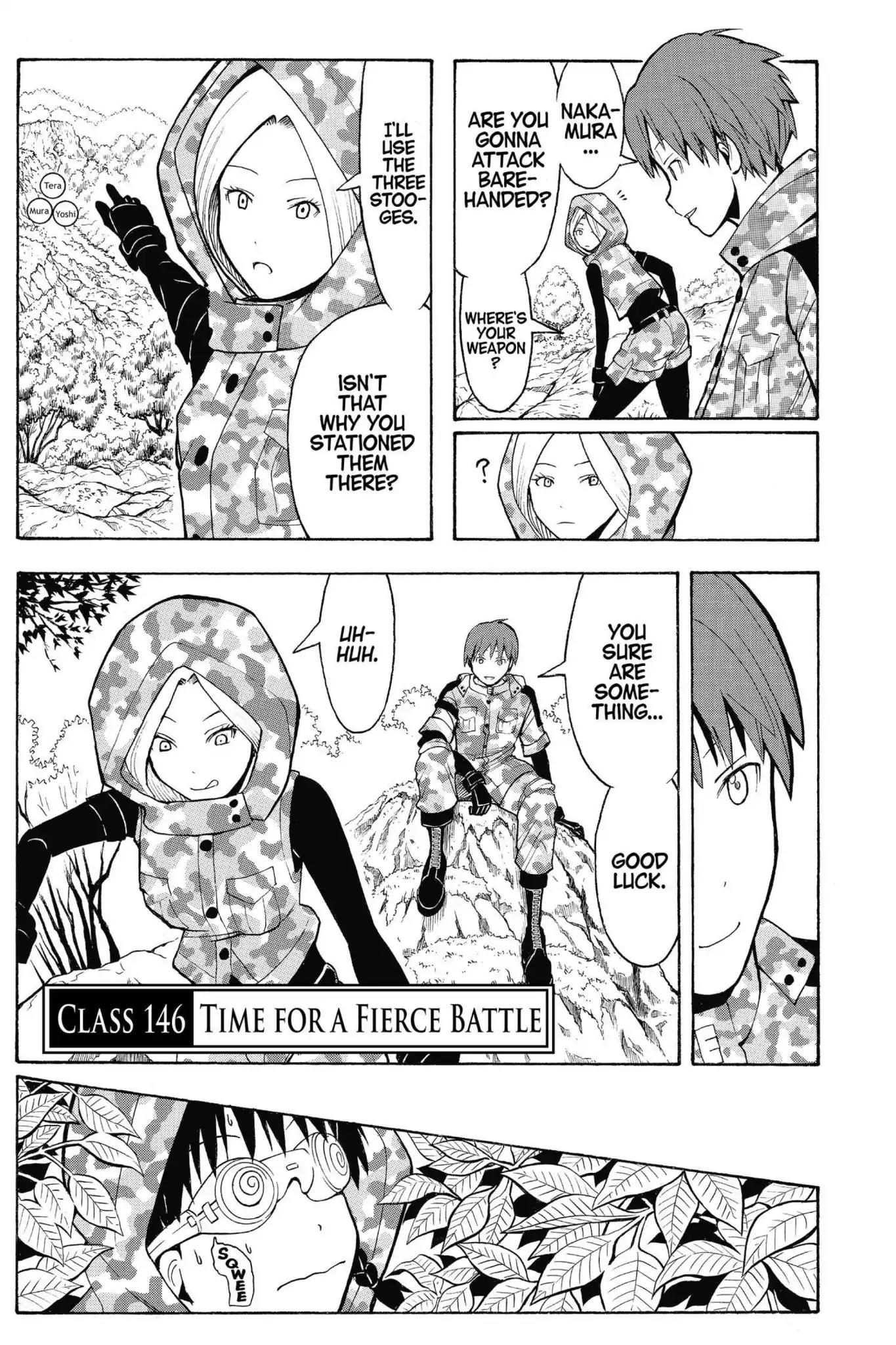 Ansatsu Kyoushitsu Chapter 146 page 1 - Chapter 146: Vol.17 CLASS 146: Time for a Fierce Battle