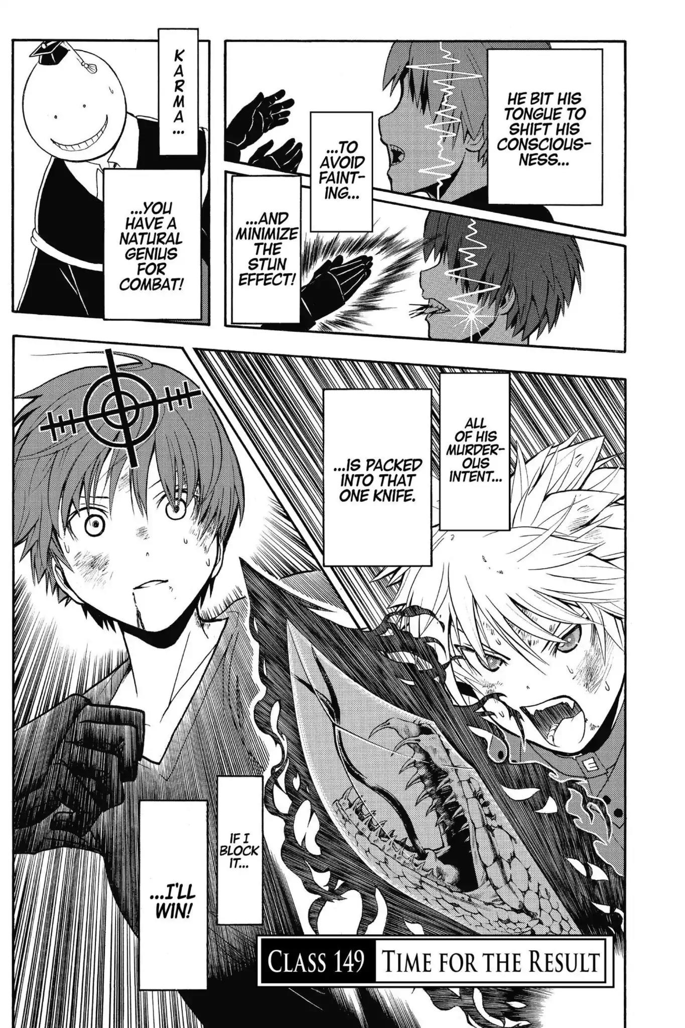Ansatsu Kyoushitsu Chapter 149 page 1 - Chapter 149: Vol.17 CLASS 149: Time for the Result