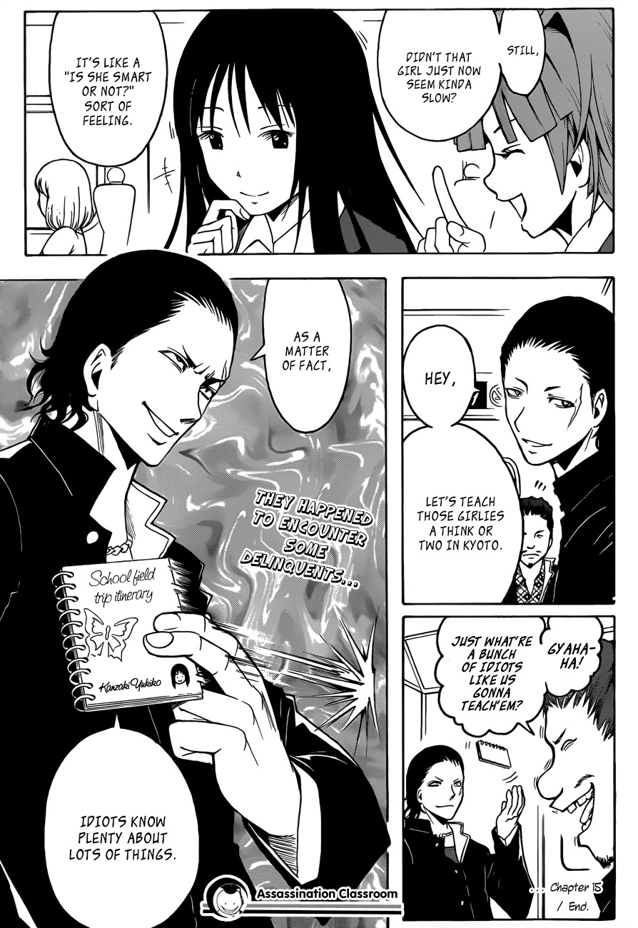 Ansatsu Kyoushitsu Chapter 15 page 20 - Chapter 15 : Traveling Time